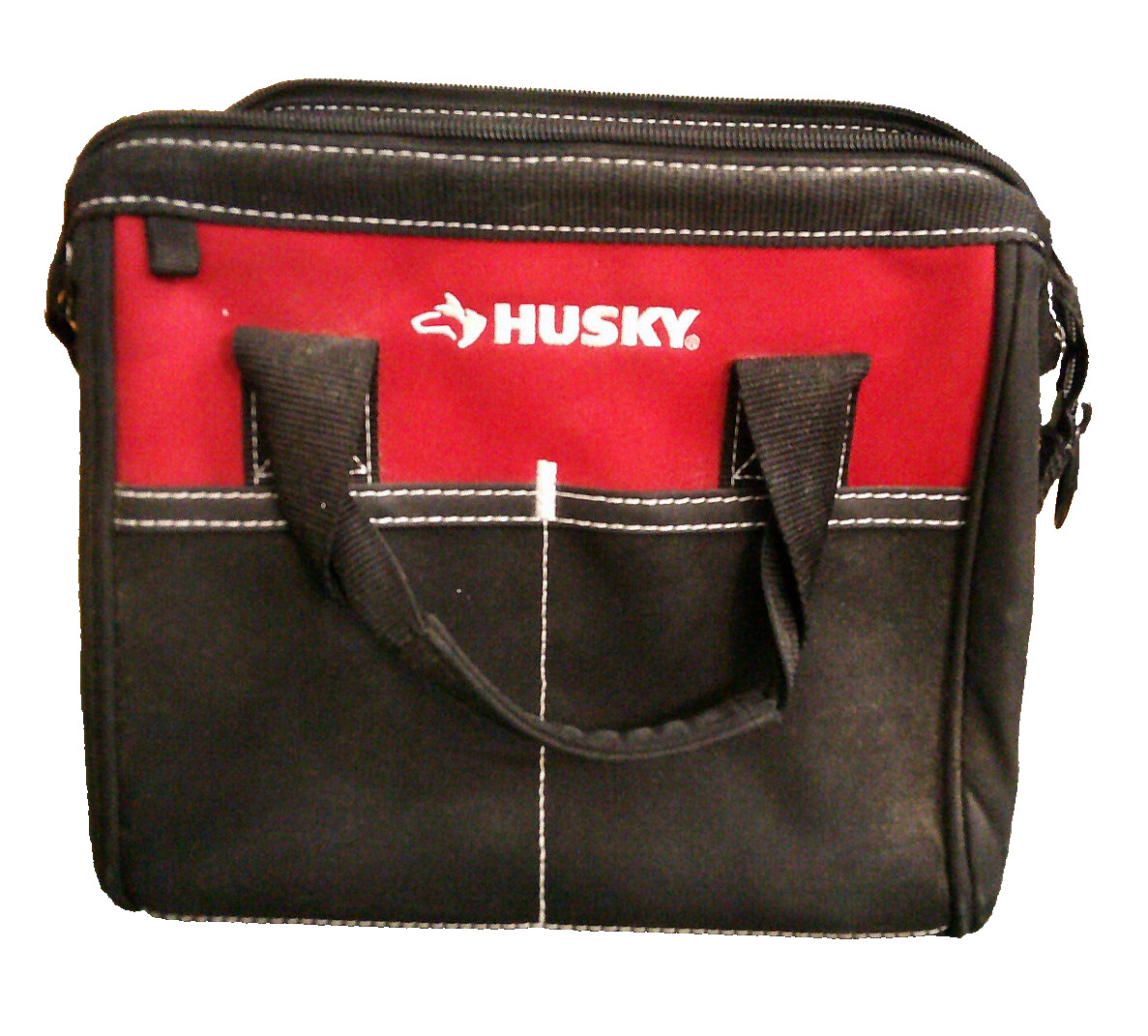 Husky 10 in. 4 Pocket Zippered Tool Bag – Wide Mouth Opening