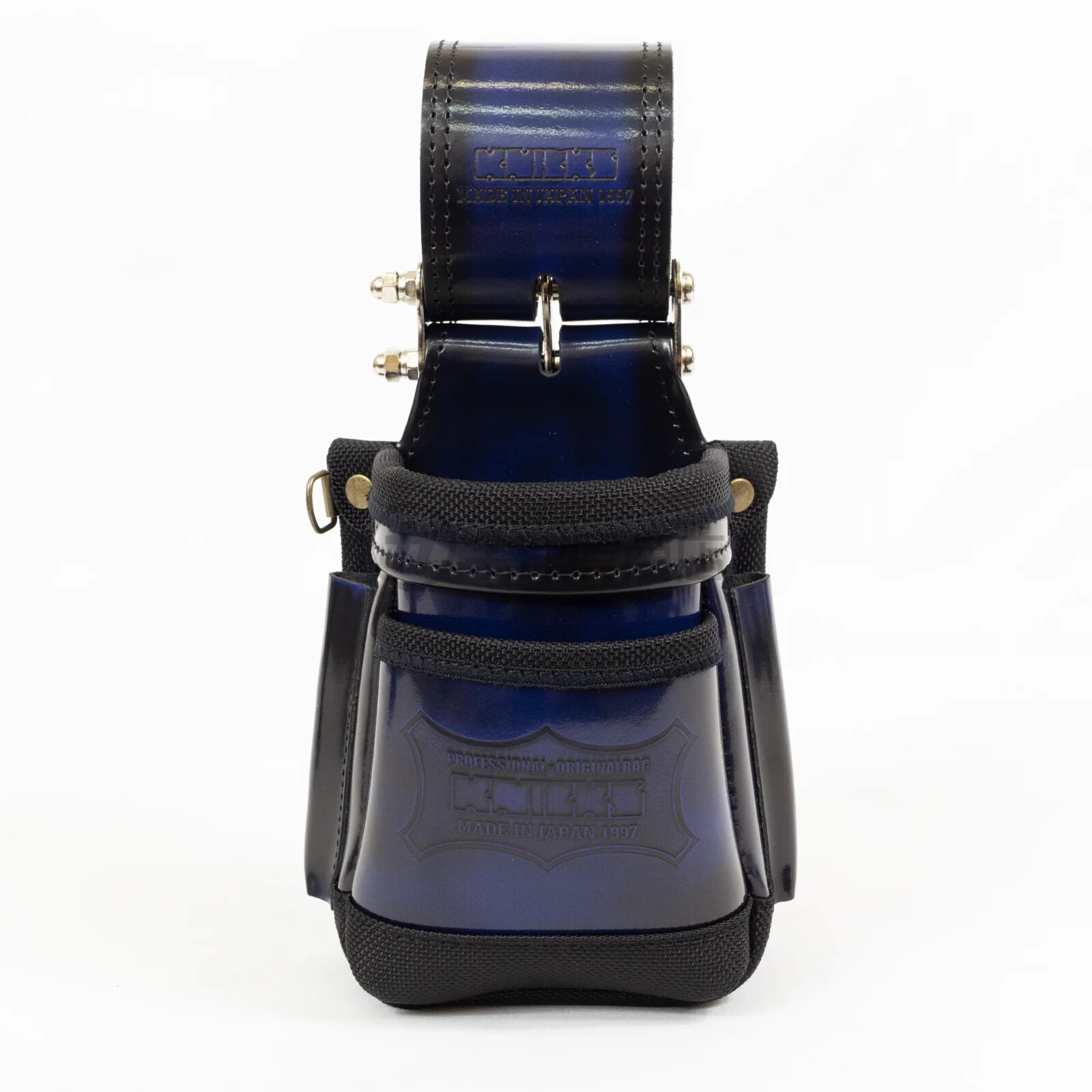 KNICKS [ ADV-201VADX-BL ] BLUE Leather Tool Belt Pouch Japanese Pro Quality