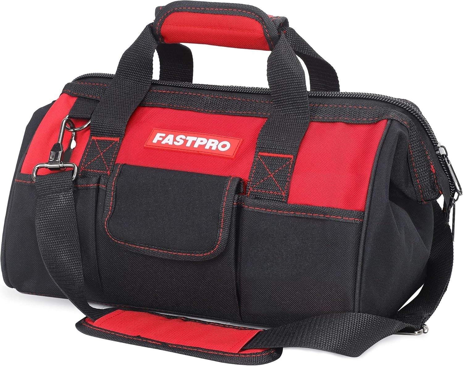 Compact 14-Inch Black & Red Tool Organizer – Zip-Top for Maximum Accessibility
