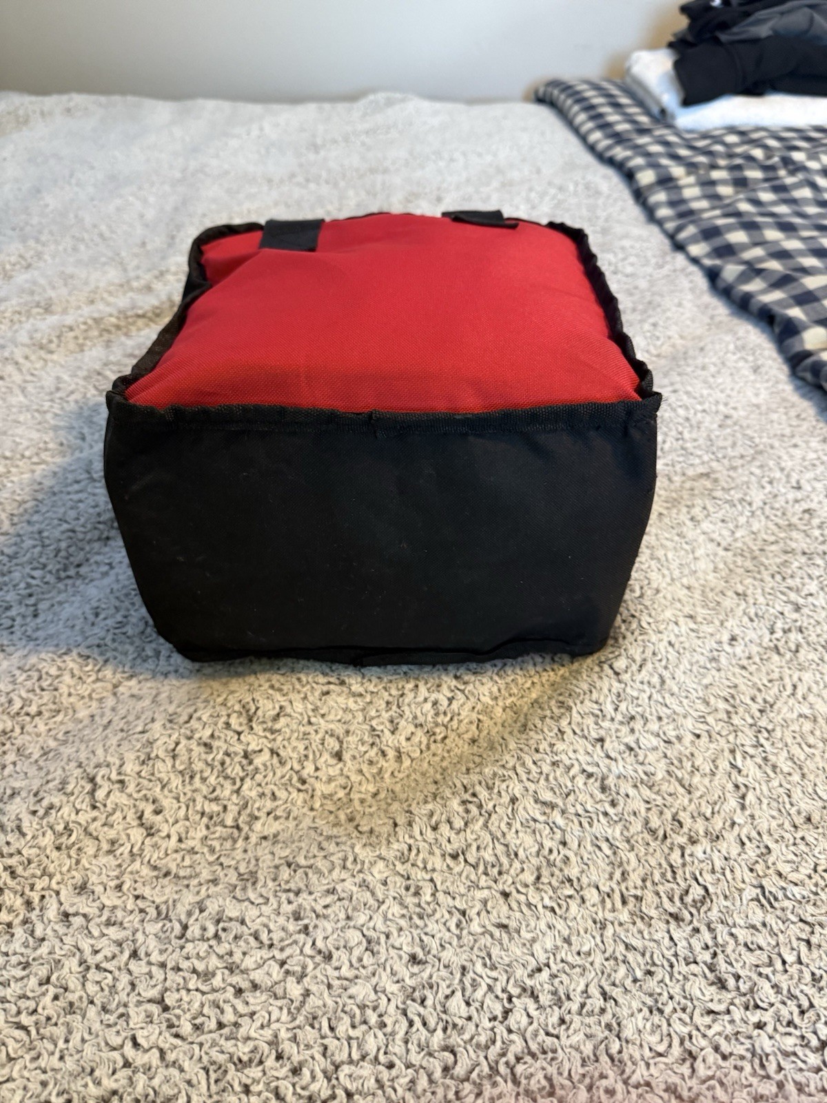 Bauer Tool Bag Zipper top w/ 2 Handles. Black and Red