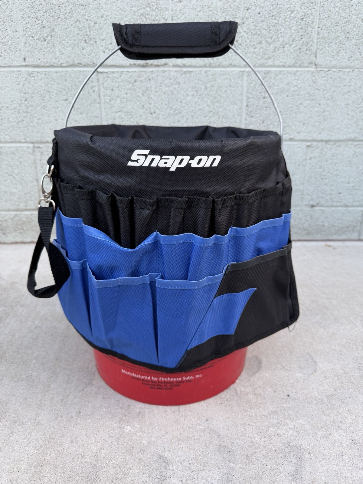 Snap On Tools 5 Gallon Bucket Caddy Tool Bag Storage Travel Case Snap-On Racing