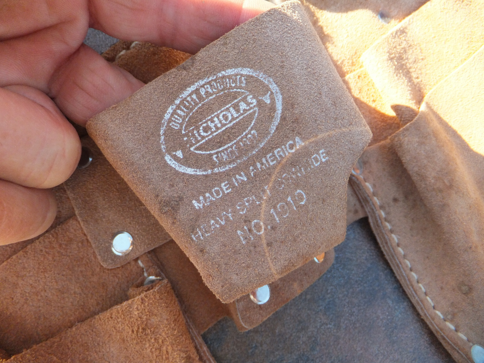 New Nicholas Heavy Split Cowhide Leather Carpenters Tool Apron Belt No 1910