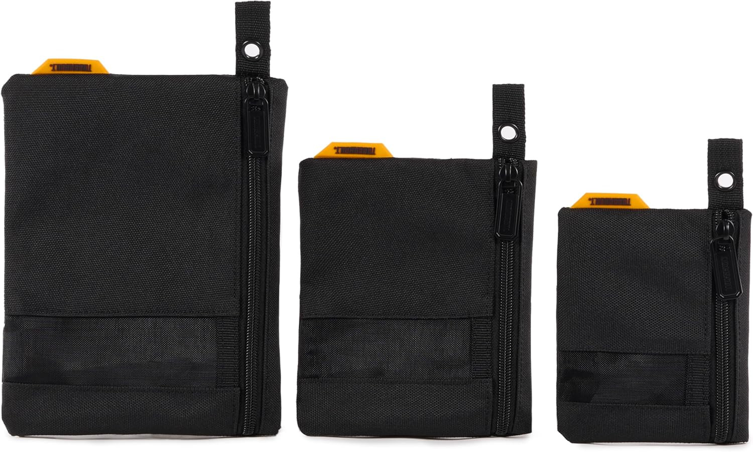 – 3 Piece Fastener Bags, Heavy-Duty 1680D Ballistic Fabric Storage Pouches with