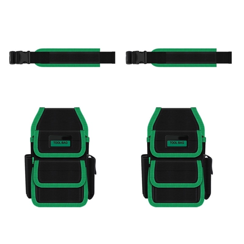 2PCS Heavy Duty Work Belt Pouches Waterproof Interior Reinforced Stitching