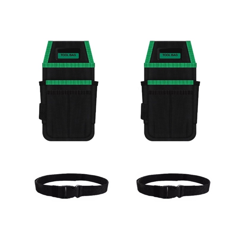 2PCS Heavy Duty Work Belt Pouches Waterproof Interior Reinforced Stitching