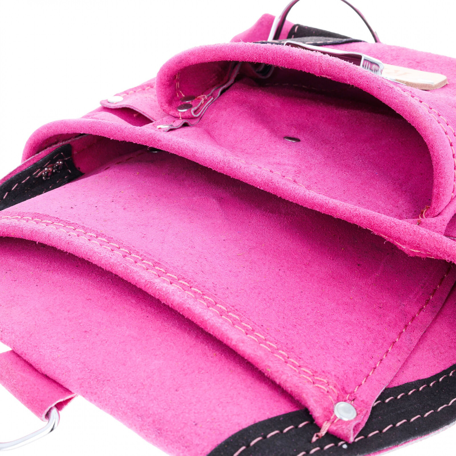 Deluxe Carpenter Tool Belt Pouch Heavy Duty Suede Leather Fits Hammer And Nails