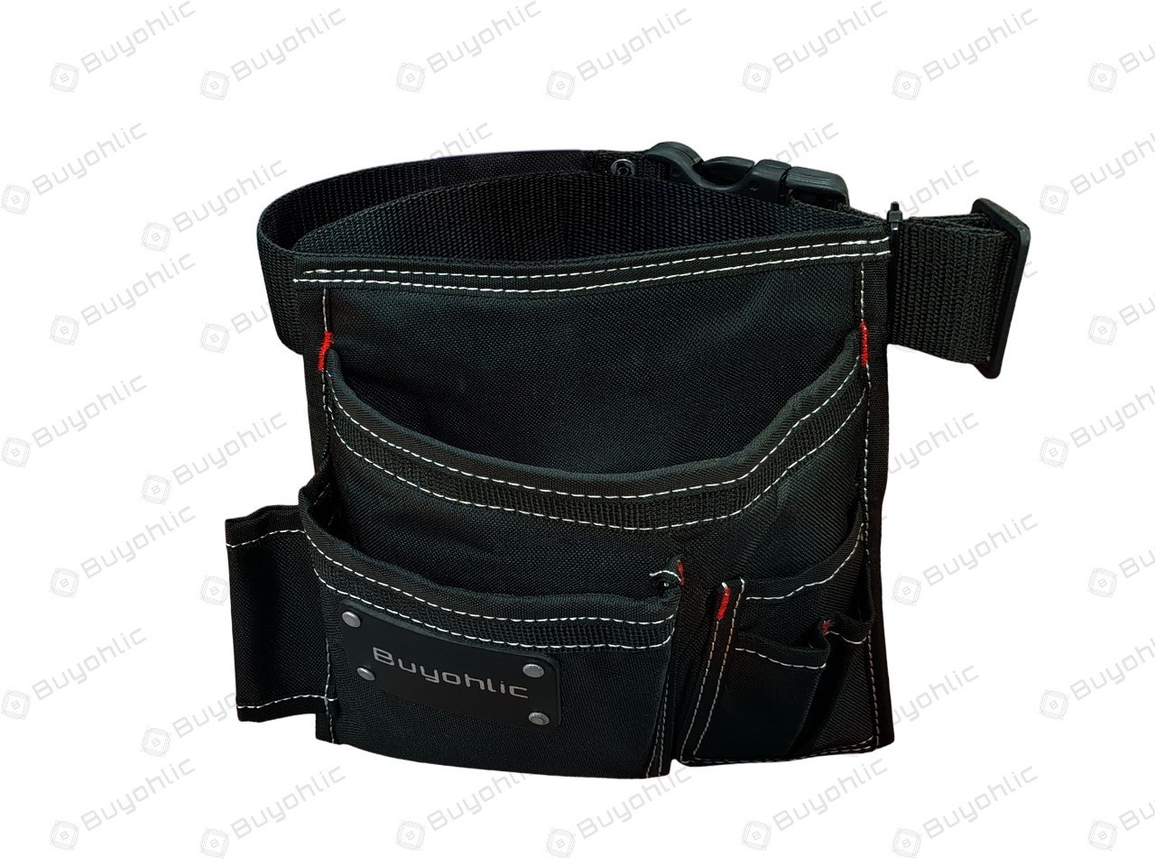 Durable Canvas 5-Pockets Single Side Tool Pouch/Work Apron-Adjustable Belt