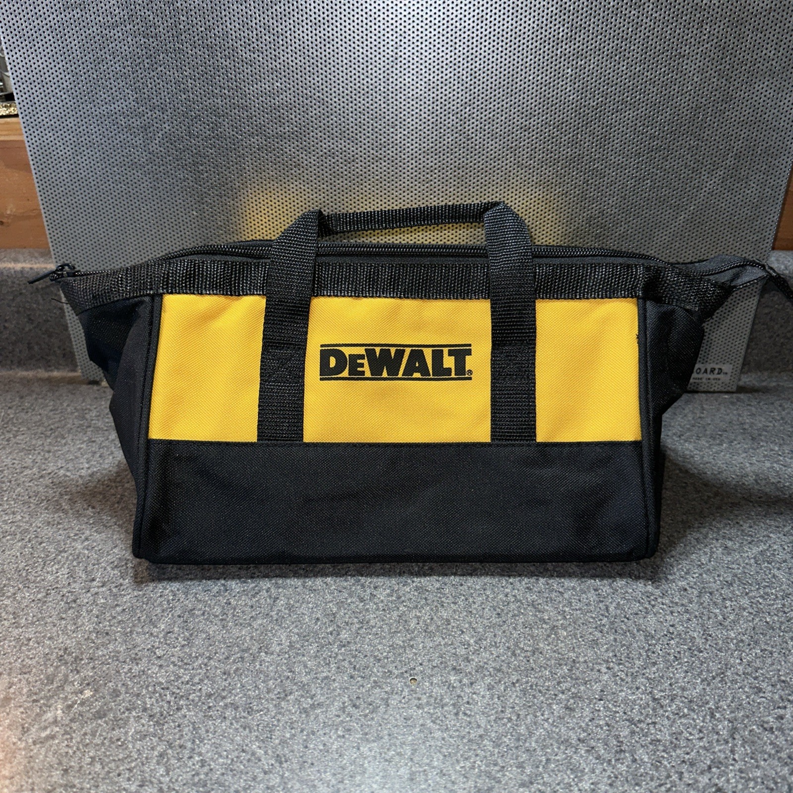 DEWALT 12 Inch Zip Close Tool Bag Yellow NEW