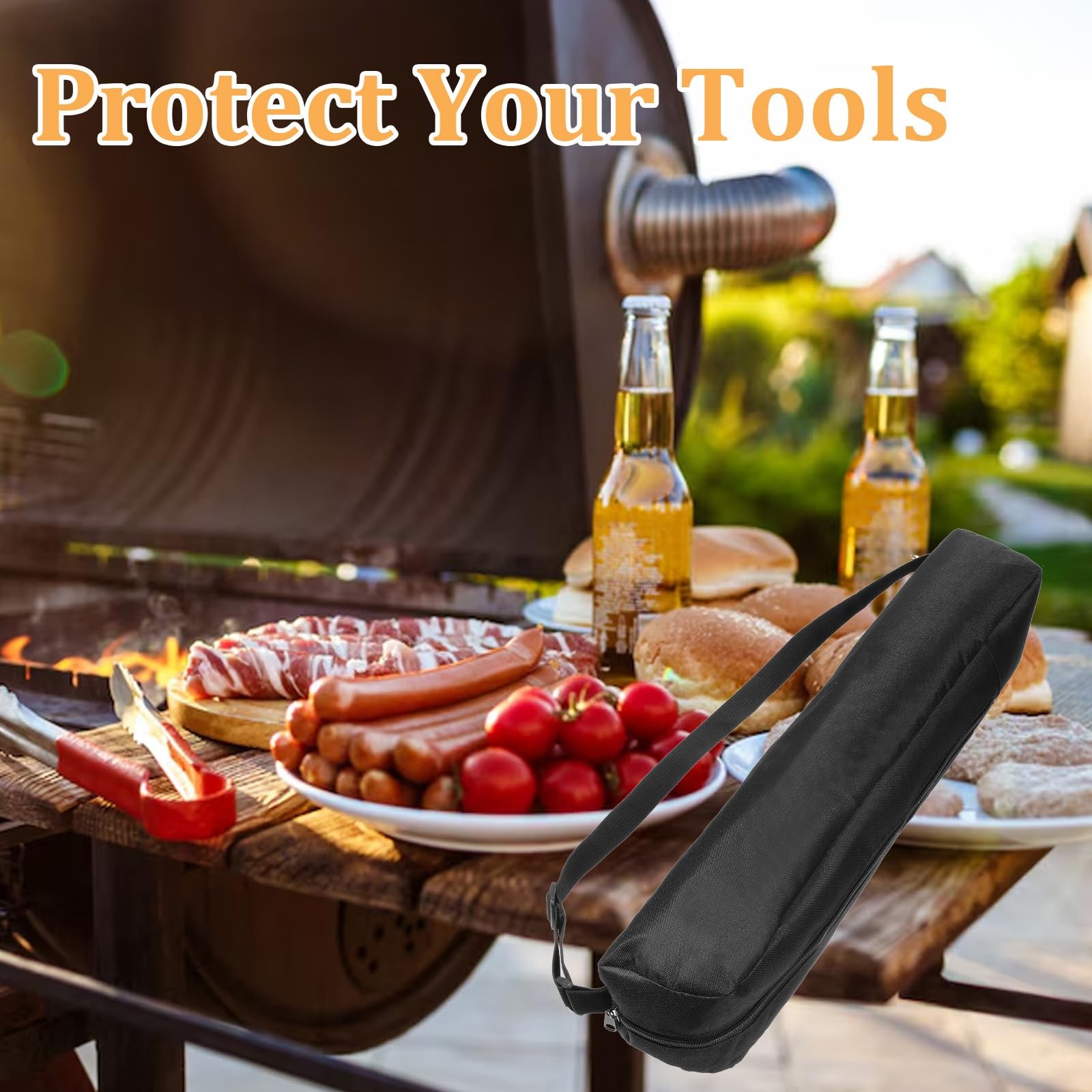 Larrel Grill Utensil Storage Bag, Sturdy Grill Tool Bag with Handle 22.44 x 3…