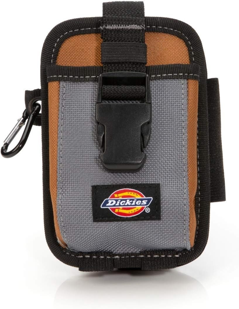 2-Compartment Large Phone Pouch, Universal-fit Steel Clip for Tool Belt, Secu…