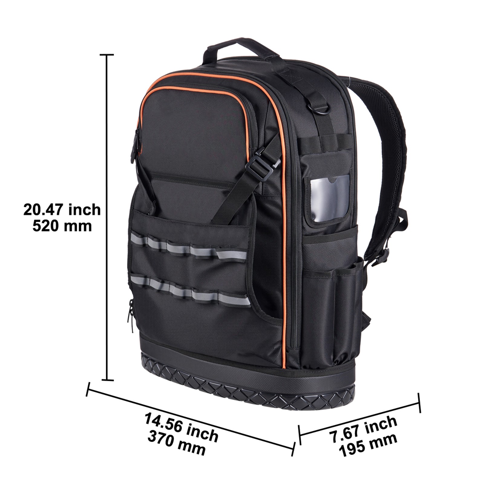 Tool Backpack with Tools 65 Pockets Tear-resistant Jobsite Backpack