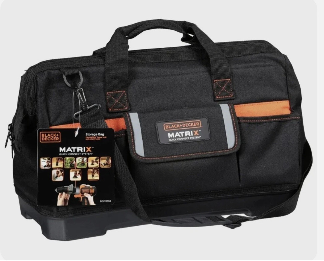 BLACK+DECKER Tool Tote Bag For MATRIX™ System, Wide-Mouth, 21-Inch – BDCMTSB