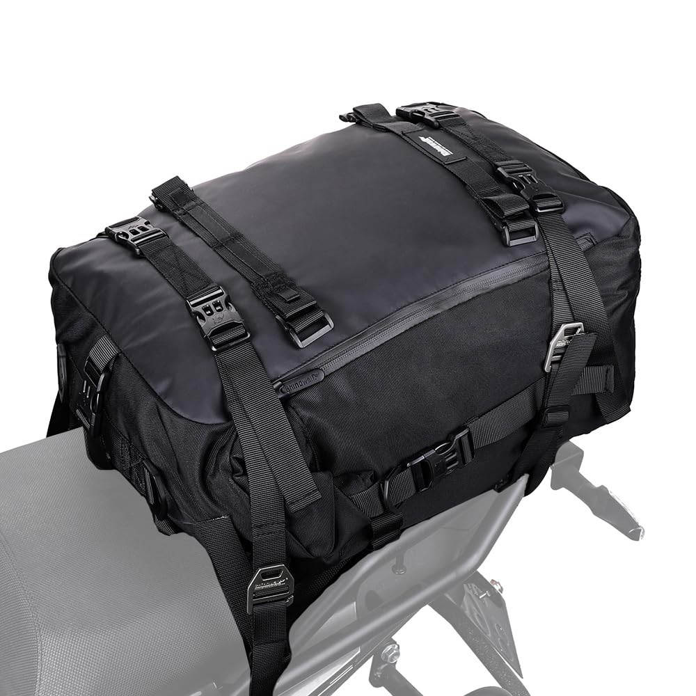 Motorcycle Tail Bag 30L Waterproof Motor Pannier Travel Luggage Motorbike Rea…