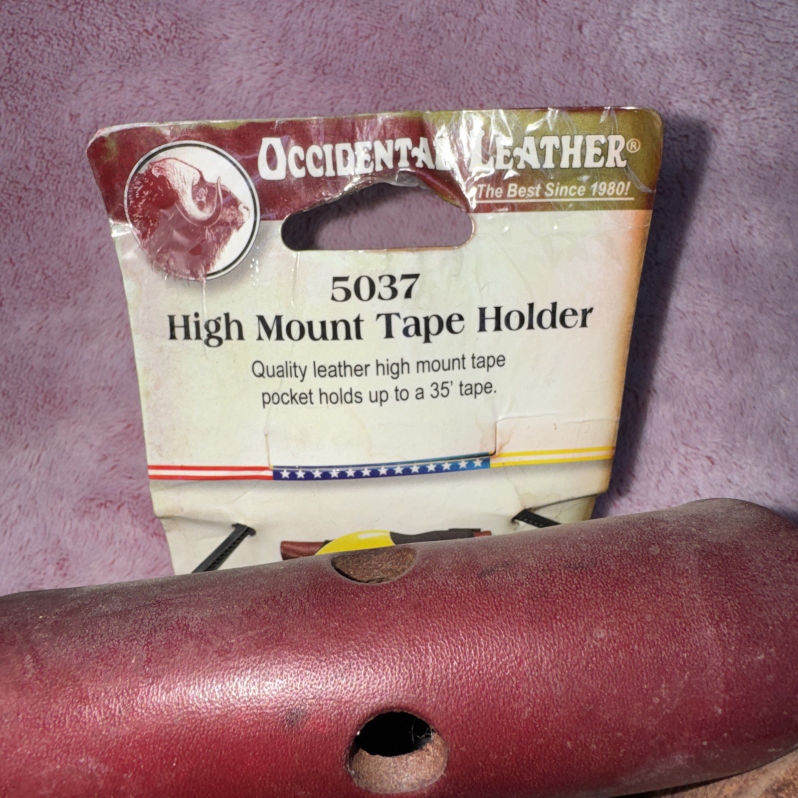 Occidental Leather 5037 Quality Top Grain Leather High Mount Tape Holder USA