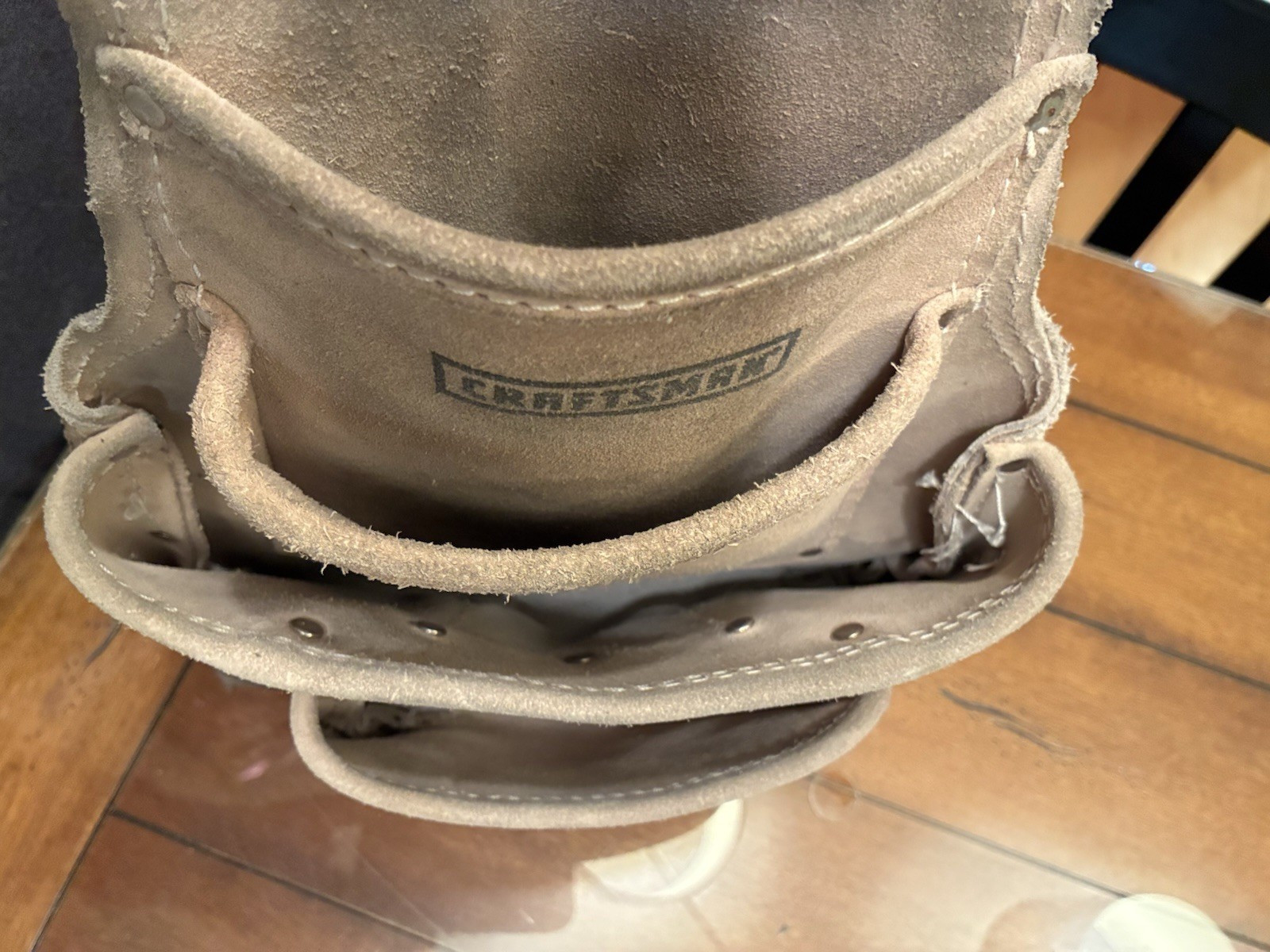 Lot Of 5 Used Leather Tool Bags, Craftsman, Klein (electrician?)