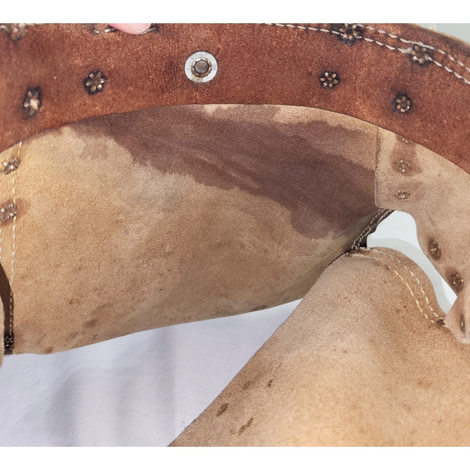 AWP Tool Belt Brown Suede Leather Multi Pouch LS-490-603-X