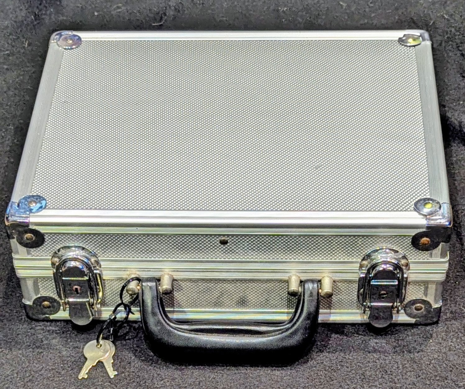 Silver Aluminum Hard Case Tool Attache Briefcase Tech Field Engineer Locking Key