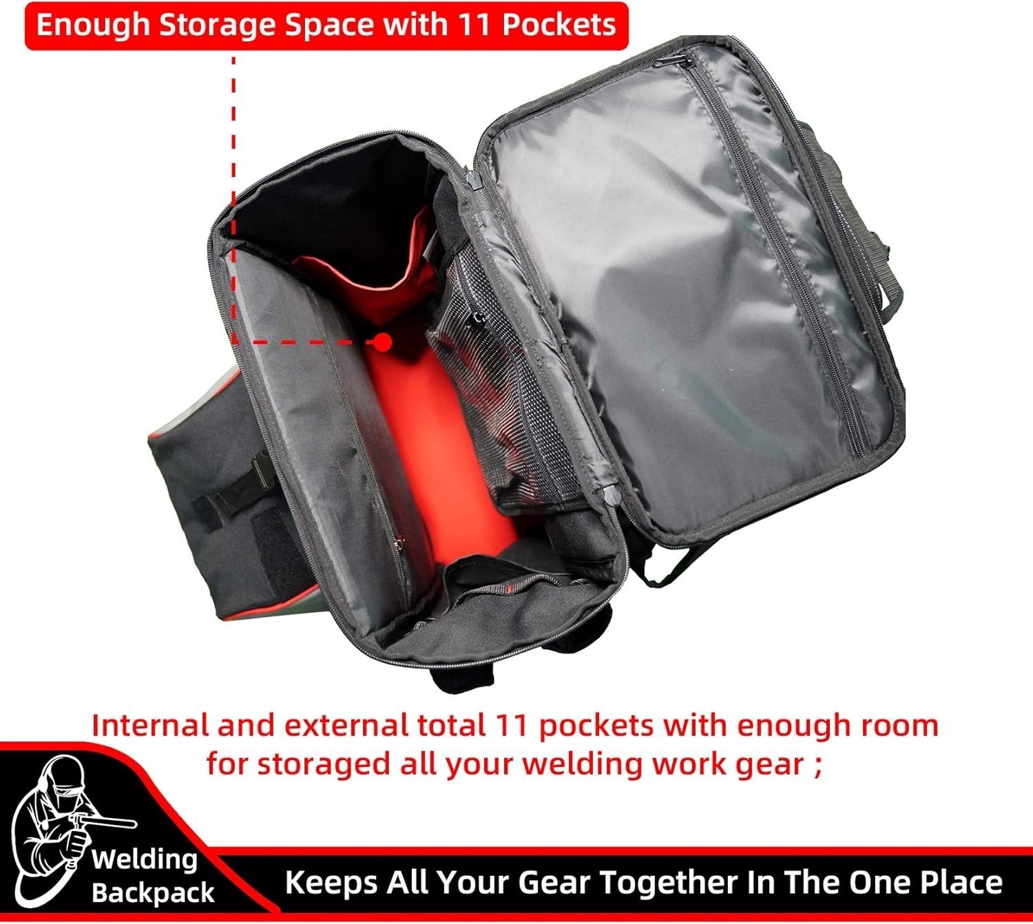 Welding-Backpack Pro Technician Tool-Bag – Large Capacity Welder-Pack Durable