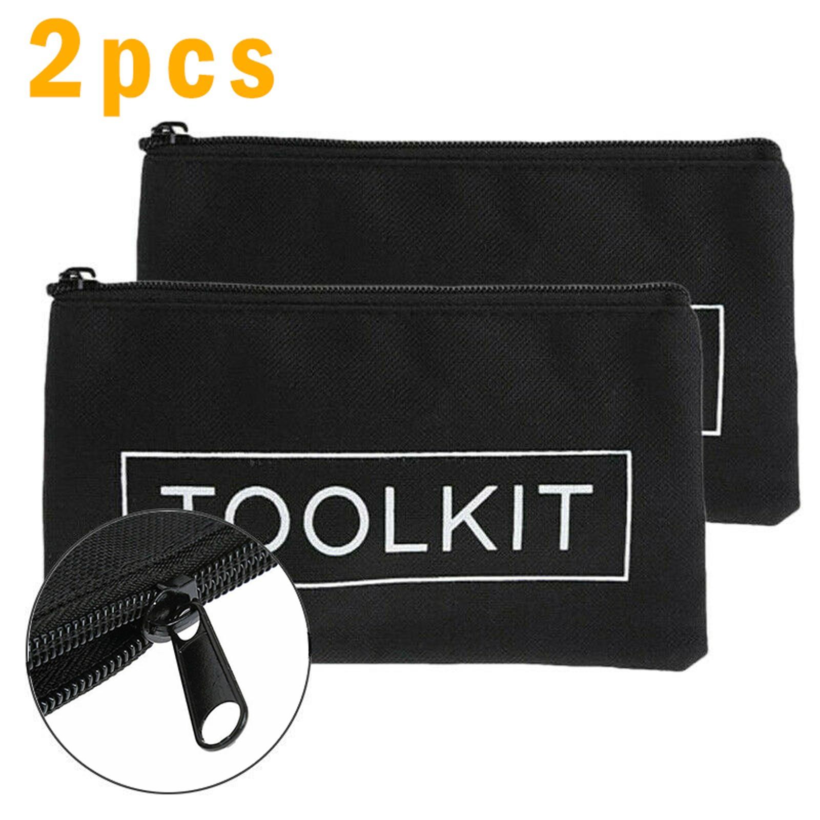 2Pack Lightweight Waterproof Oxford Cloth 600D Zipper Tools Pouch Storage Bag