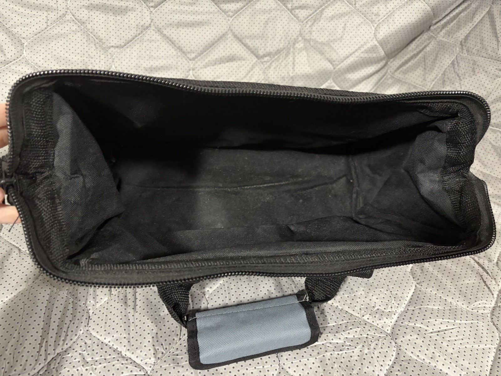 Performax Tool Bag Small Gray Black Soft Sided Zipper Tool Tote Drill Bag
