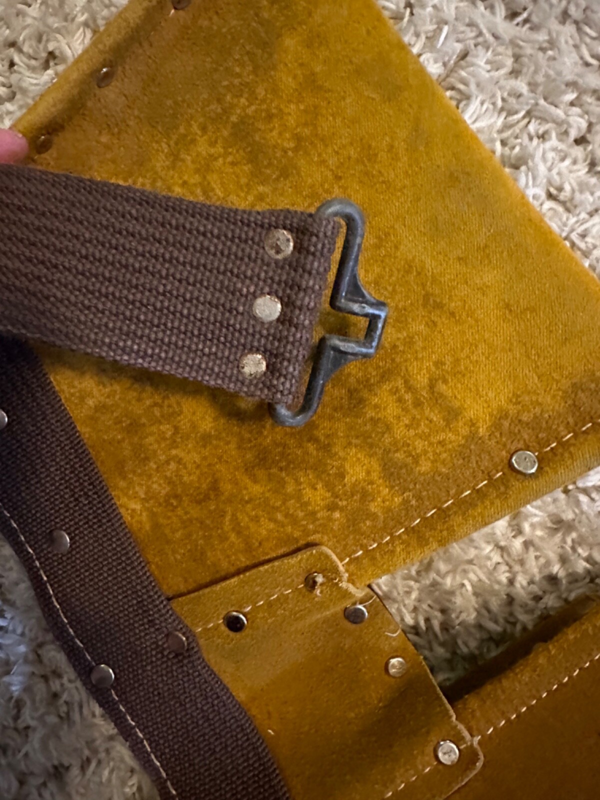 Leather Tool Belt measured belt as shown at 40 inches