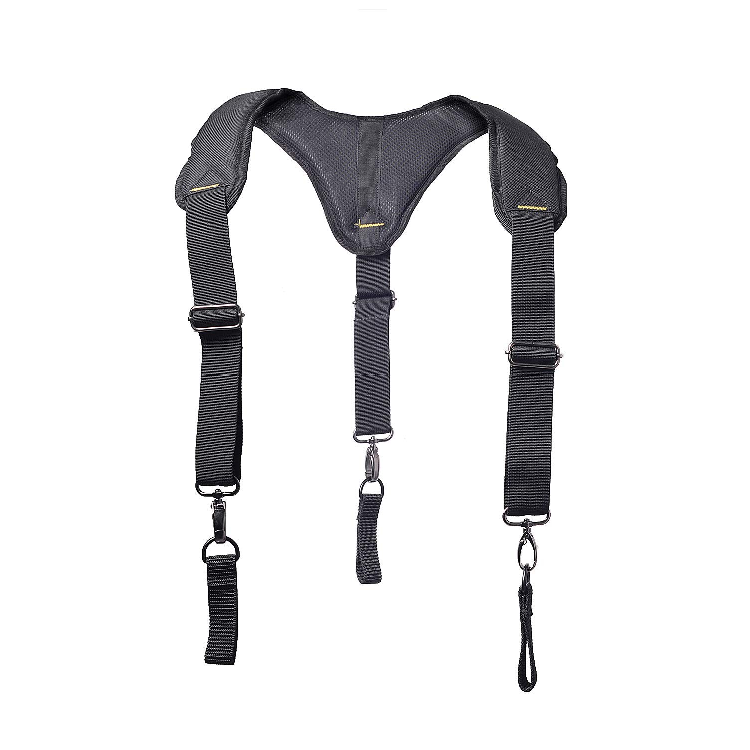 Heavy-Duty Tool Belt Suspenders for Men, 3 Point Padded Suspenders Construction