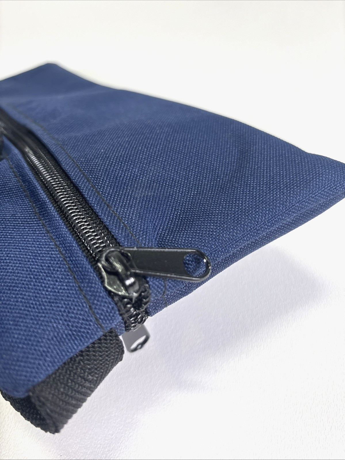 Tran Products Zippered Tool Pouch Blue Canvas Utility Bag Made in USA 13 X 5