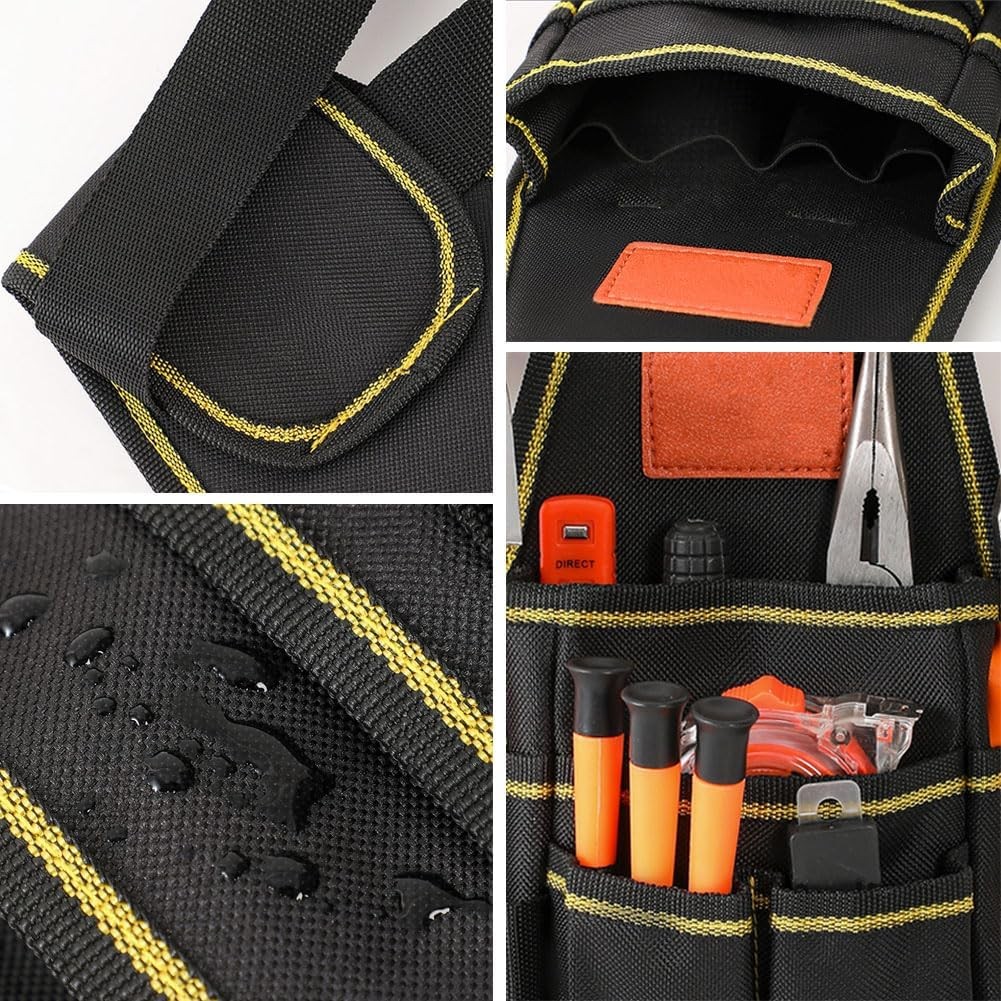 Tool Belt, Small Tool Pouch with Belt Clip, Electrician Tool Pouch, 7 Pocket …