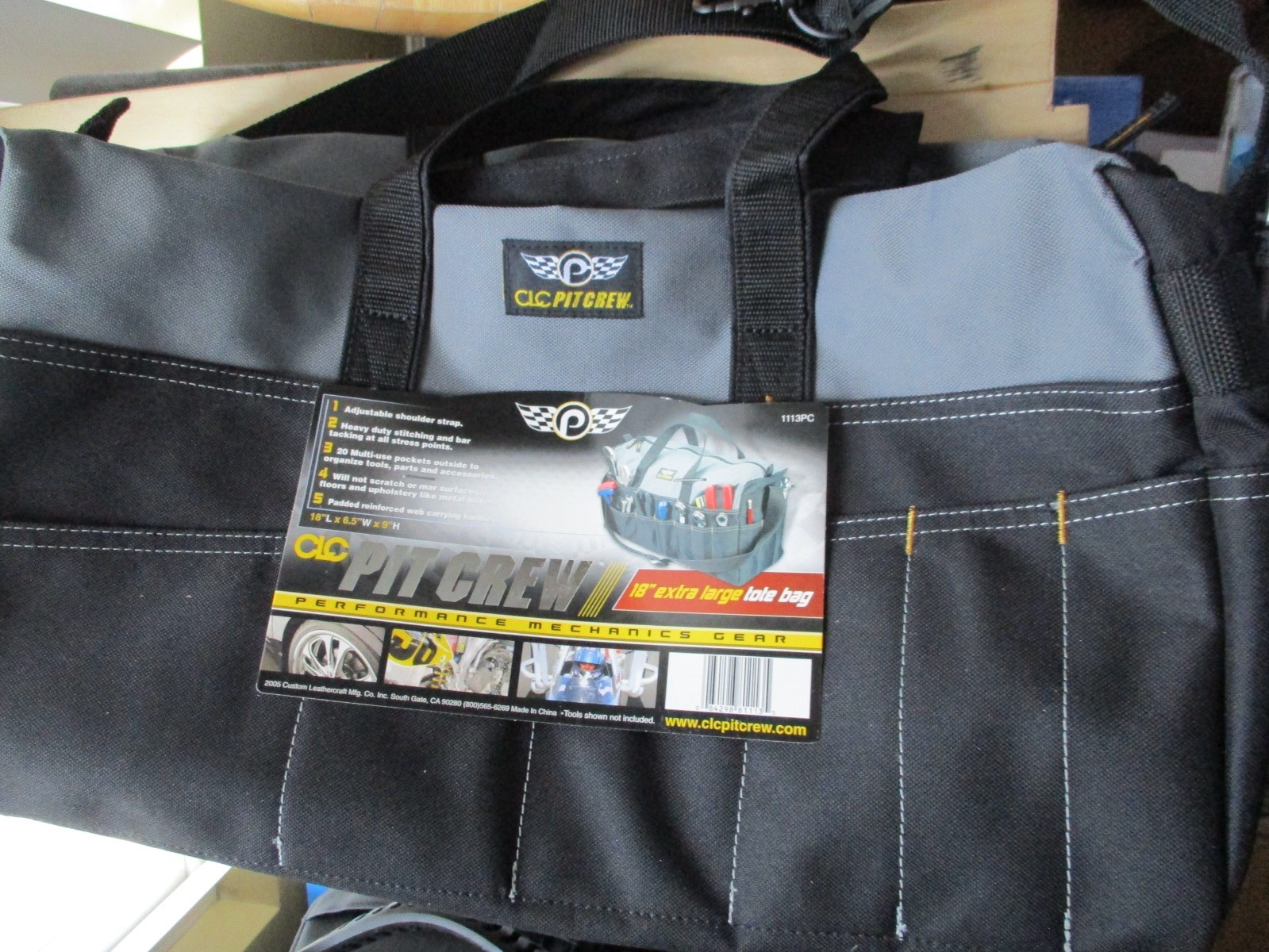 CLC PIT CREW 1113PC Extra Large 18″ Tool Tote Bag, 17-Pockets NEW WITH TAGS
