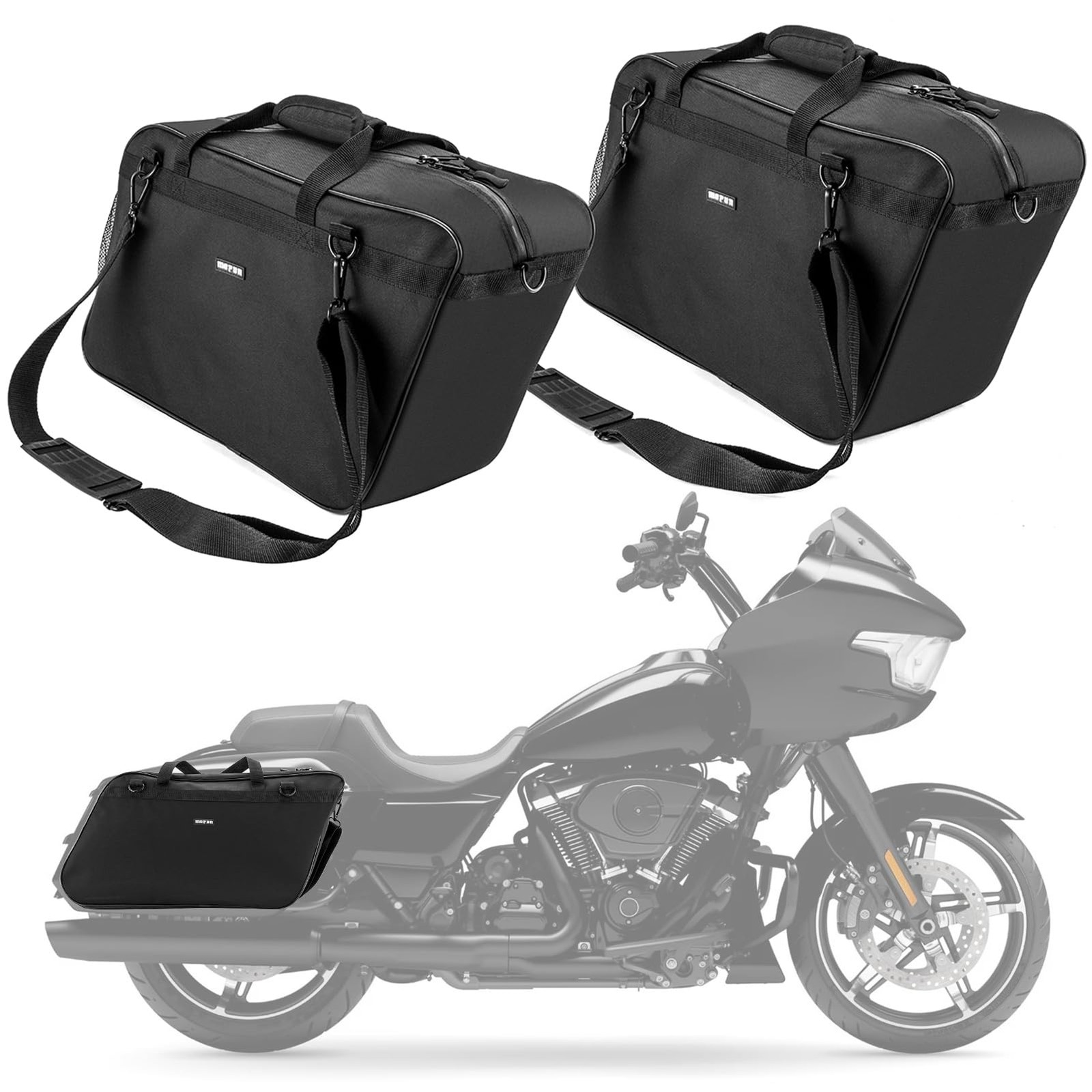 Motorcycle Saddlebag Liner Bags with Tool Pockets Hard Saddle Bags Insert Wit…