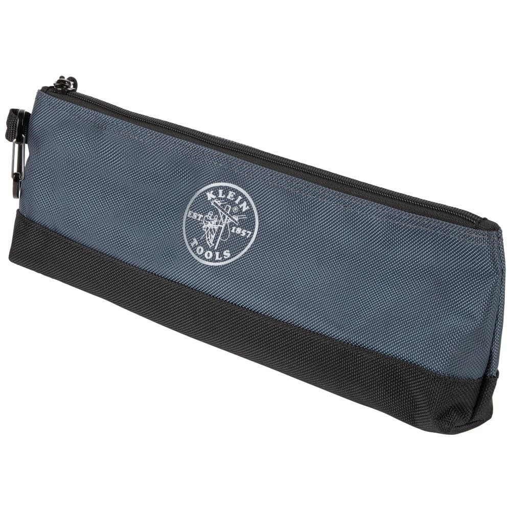2-Pack Stand-Up Zipper Tool Pouch with Carabiners – 7-Inch Blue & 14-Inch Gray U