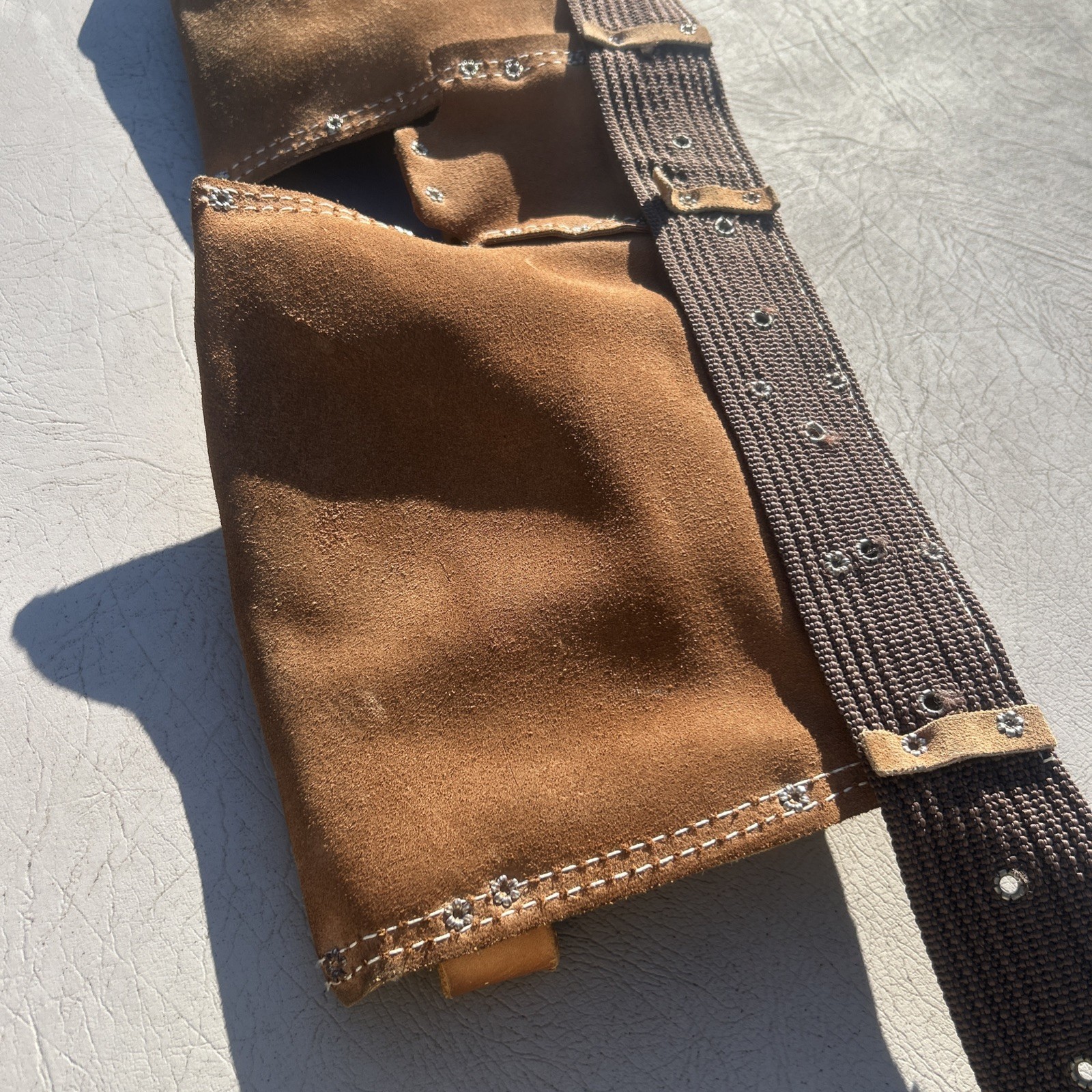 Sears Craftsman Leather Carpenters Adjustable Tool Belt Holder 945145 Vintage