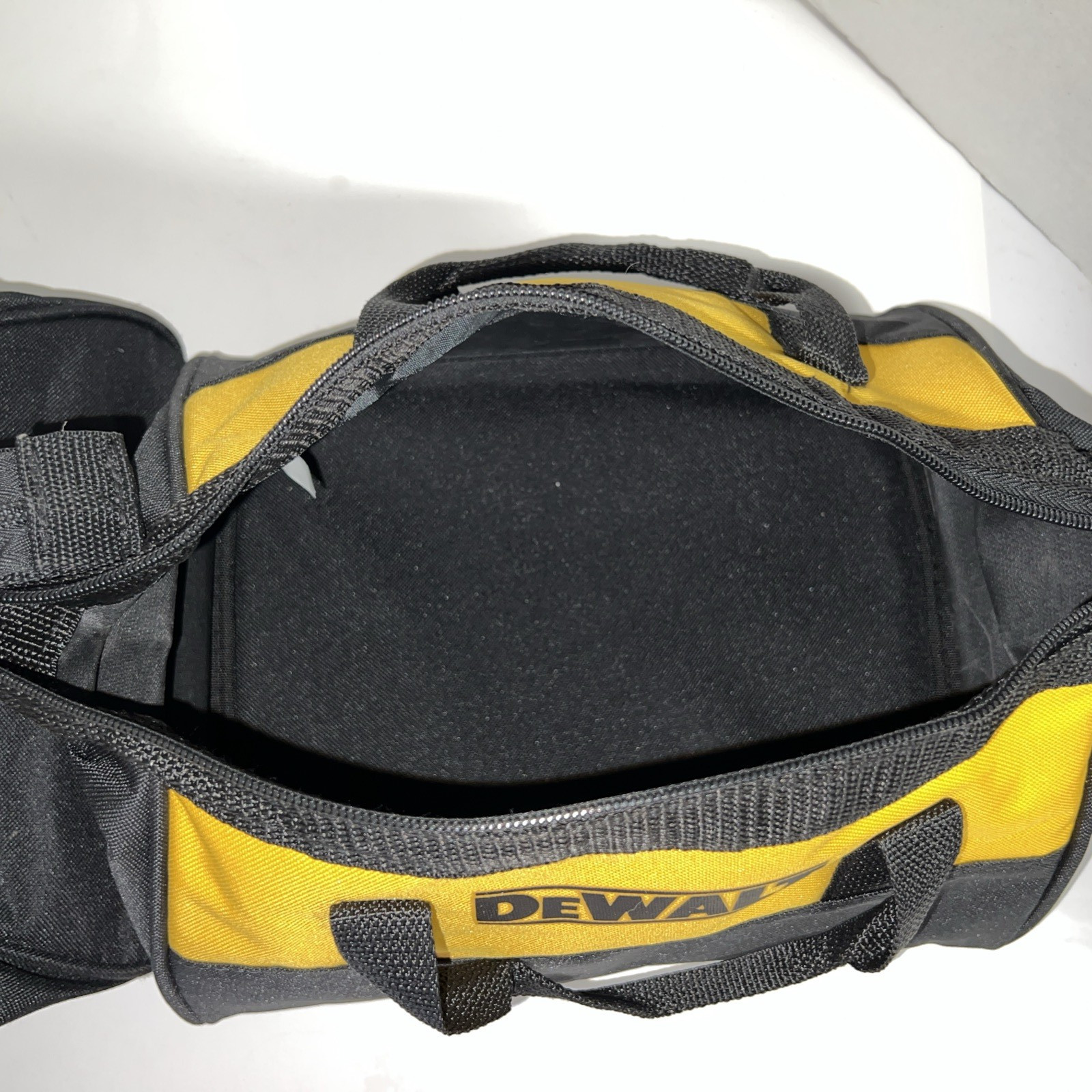 2 PC DEWALT THICK NYLON CONTRACTOR TRADESMAN TOOL CARRY BAG TOTE 11″ X 9″ X 7″
