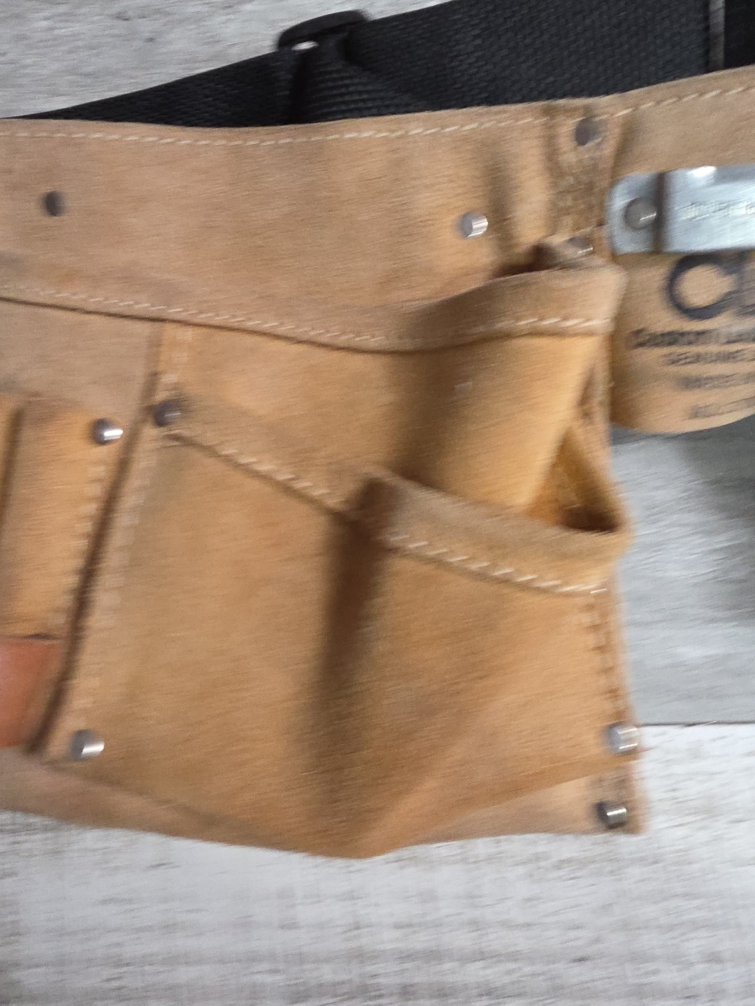CLC Work Gear Leather Work Tool Belt No. 370X2 Adjustable Leather Hammer Loop +
