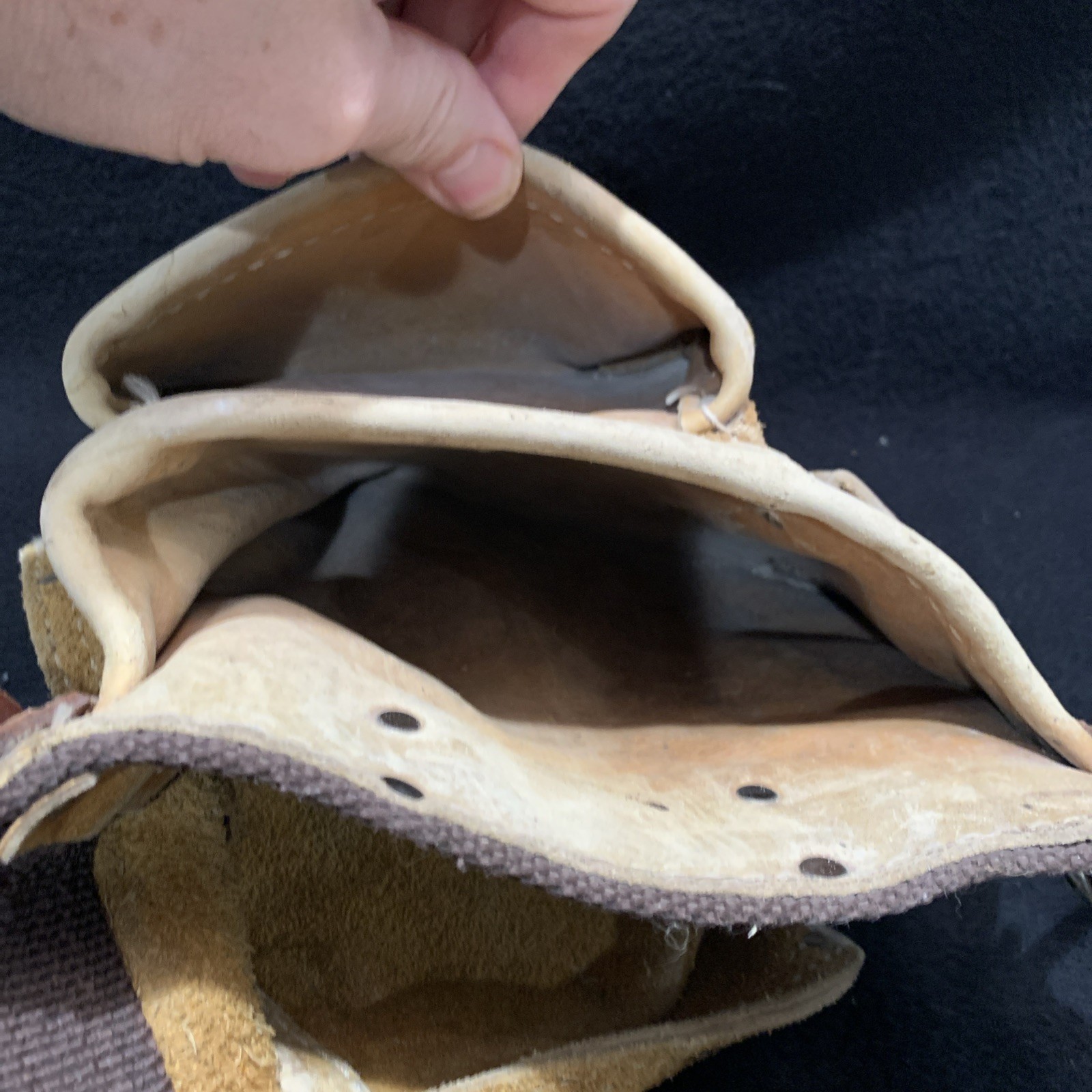 SIERRA Genuine Suede Leather Tool Belt SH-427- Light Tan Leather