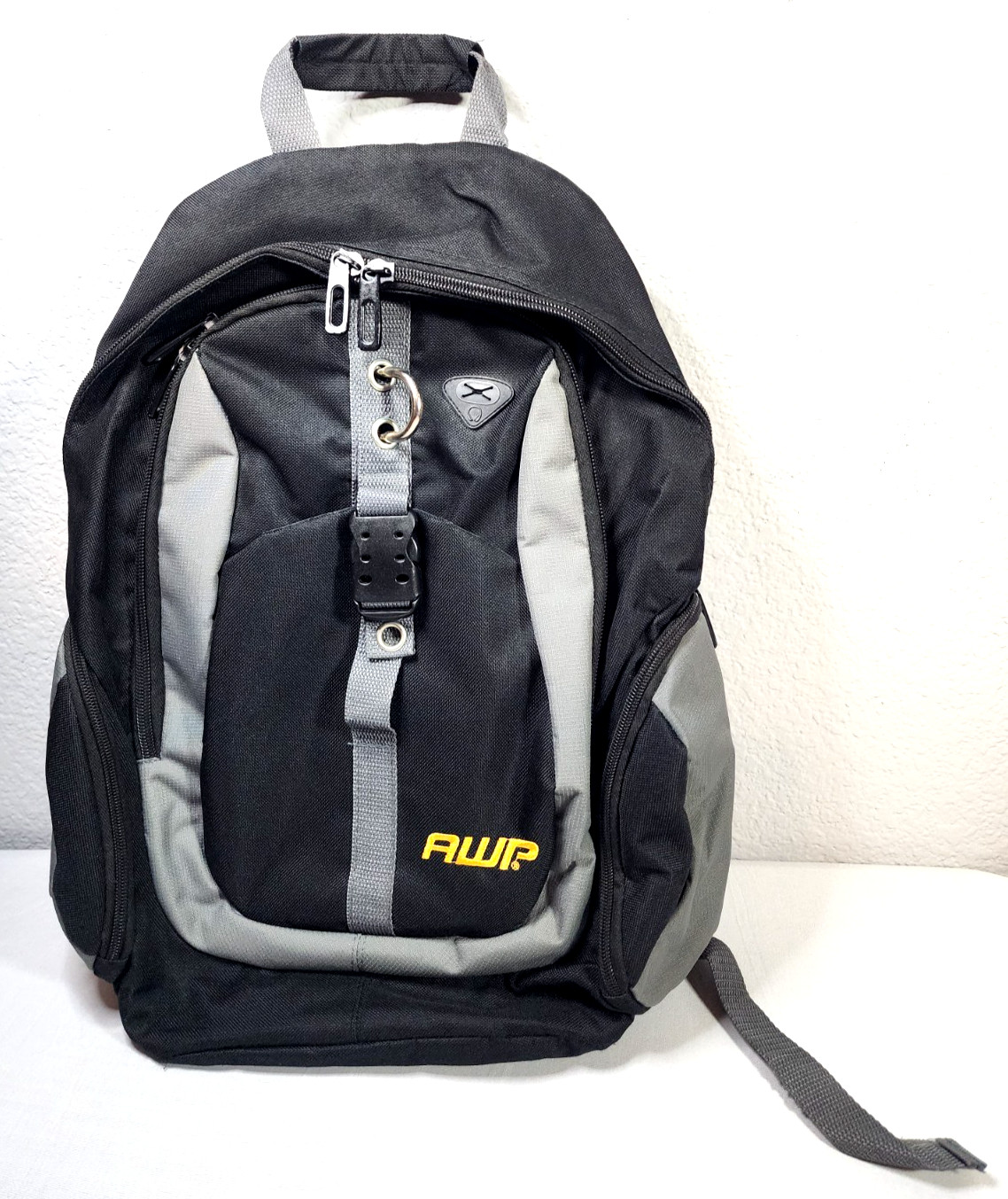 AWP Zippered Closed Tool Bag Durable Storage Pouch Heavy Duty Black and Gray