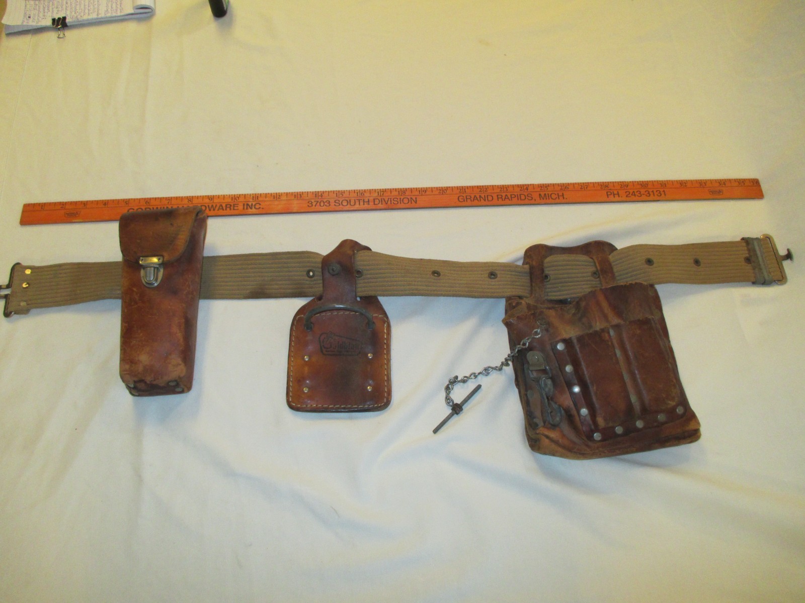 Canvas Tool Belt, |Leather Carpenter Tool Pouch’s Ideal, Goldblatt, & Unknown