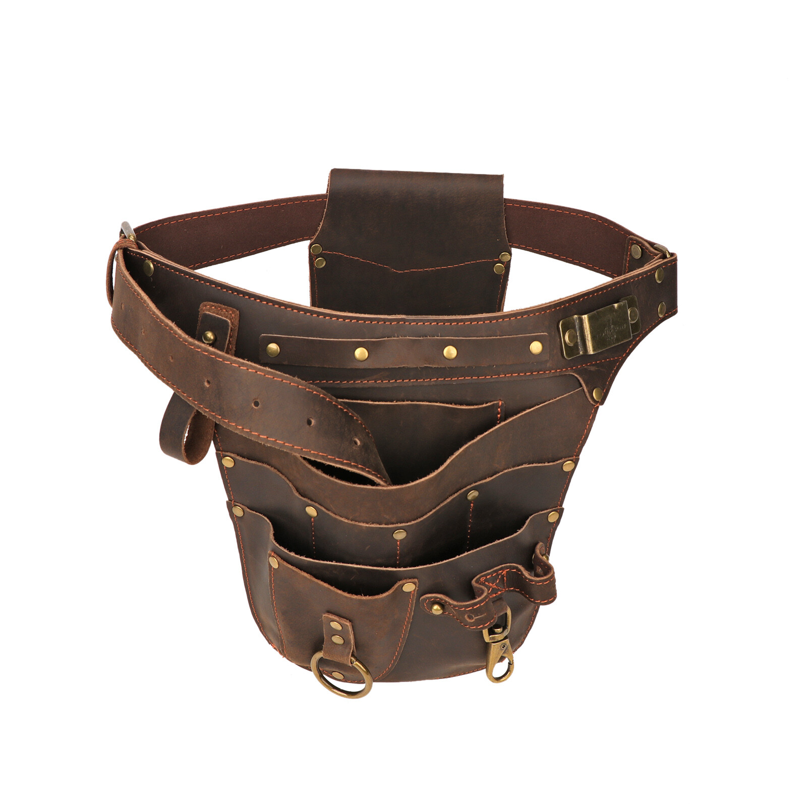 TOURBON Leather Tool Carrier Belt Pouches for Garden Florists Farmer Workshop