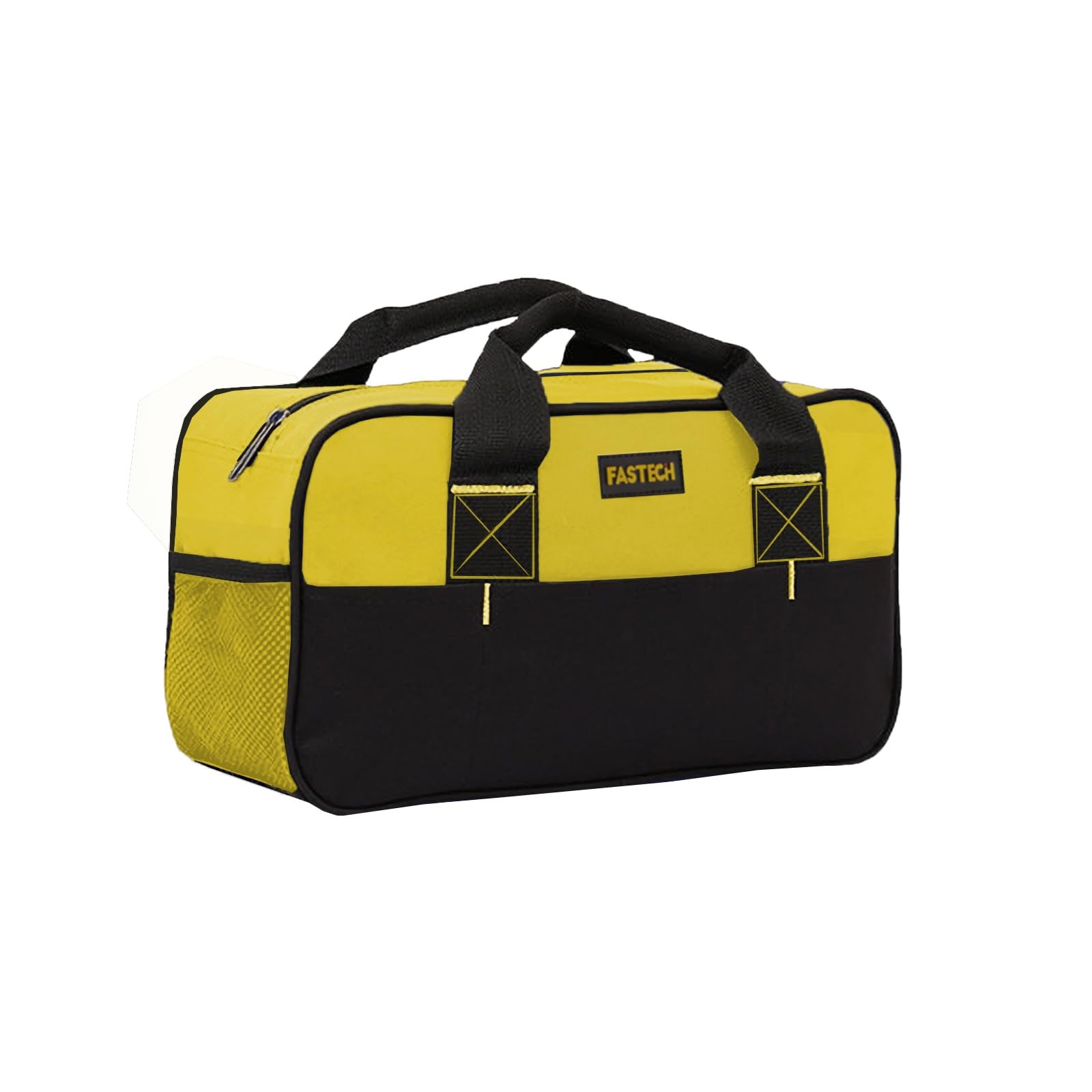 14 Inch Zipper Tool Bag Yellow Small Wide Mouth Waterproof Organizer Tote