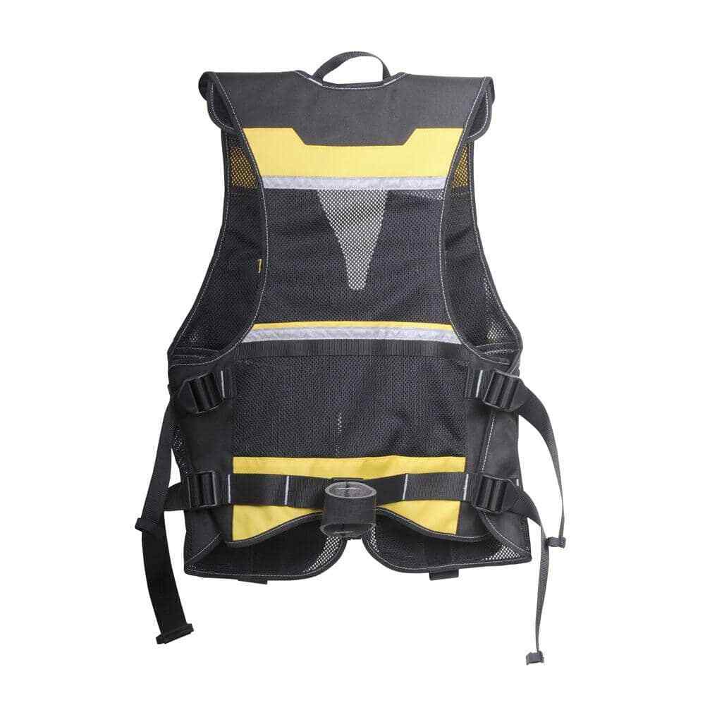 Multi Pocket Tool Vest Light Reflective Safety Strip Tools Compartment FATMAX