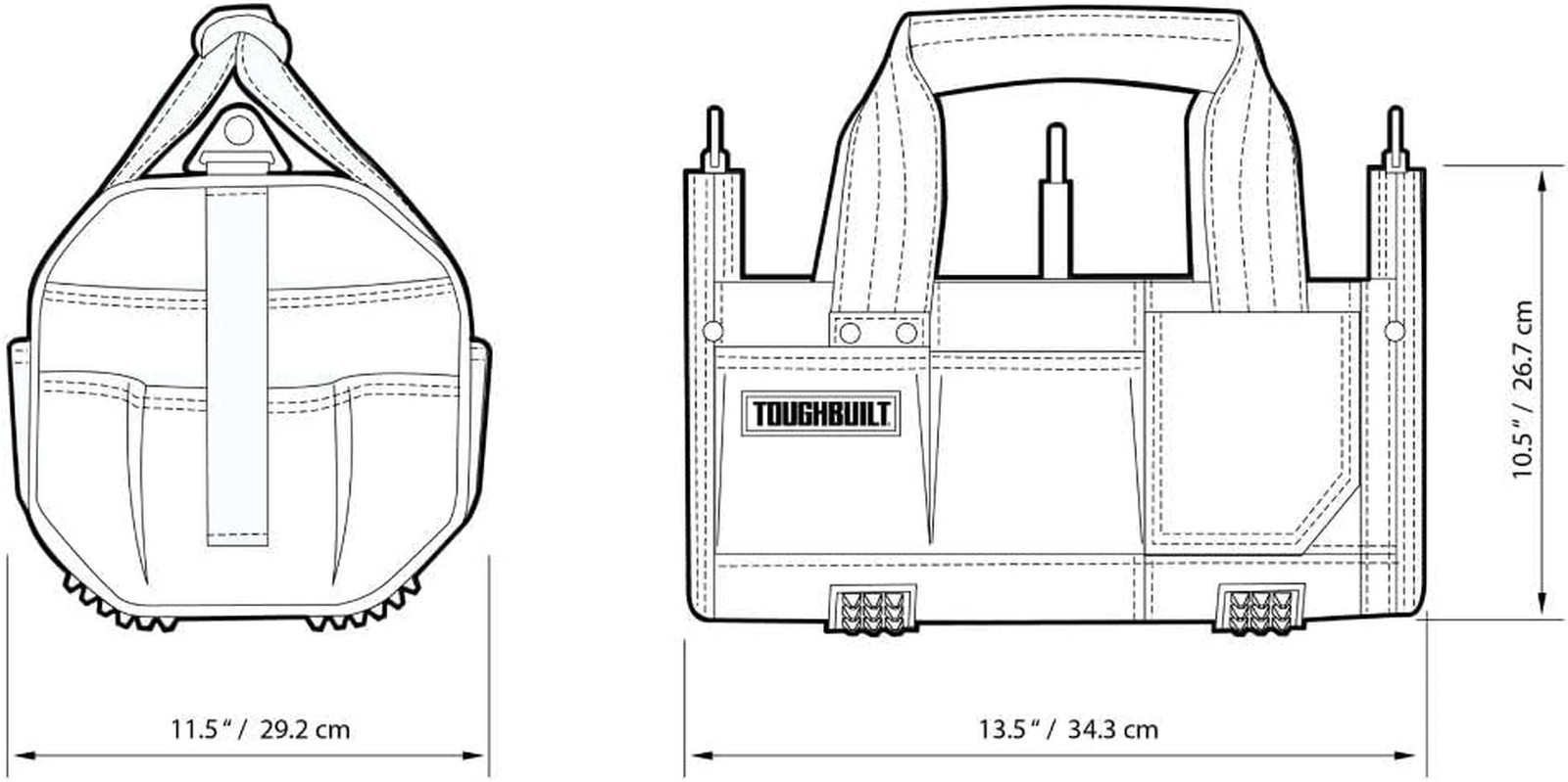 12″ Lightweight Modular Tool Tote for Jobsite Organization and Storage