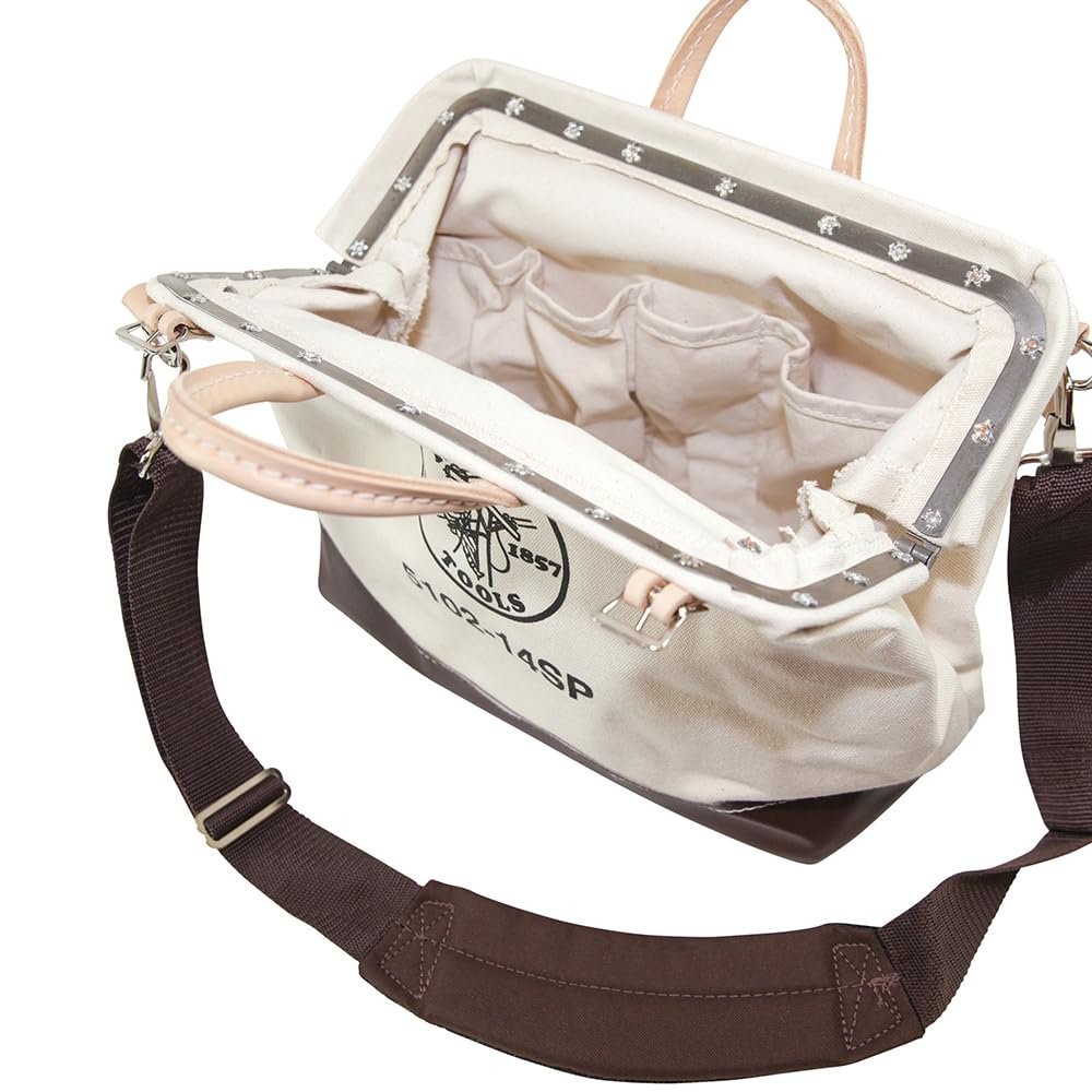 Klein Tools 5102-14SP Tool Bag with Detachable Shoulder Strap 14-Inch, 10…
