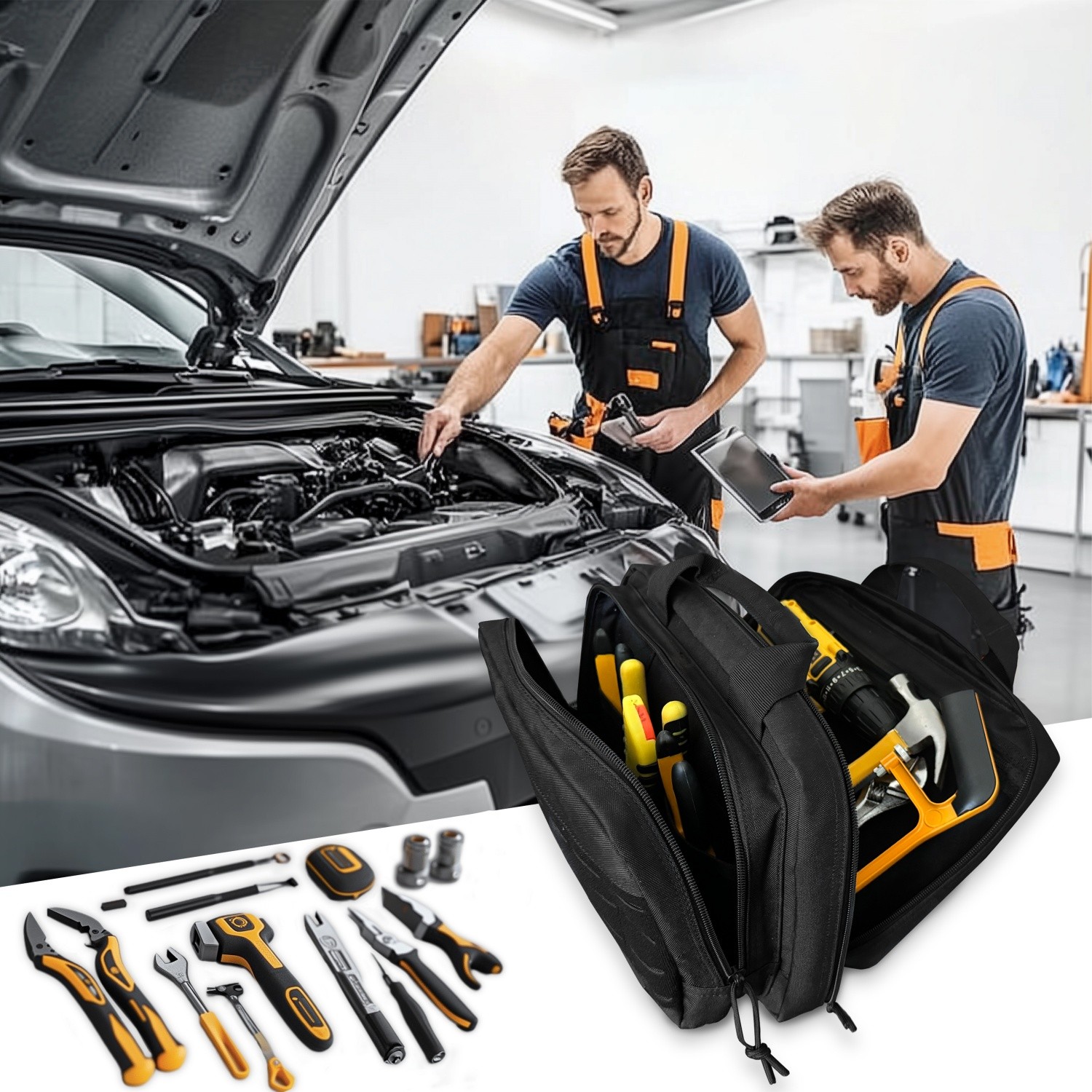 Oxford Cloth EDC Tool Bag Spacious Multi-Compartment Design for Daily Essentials