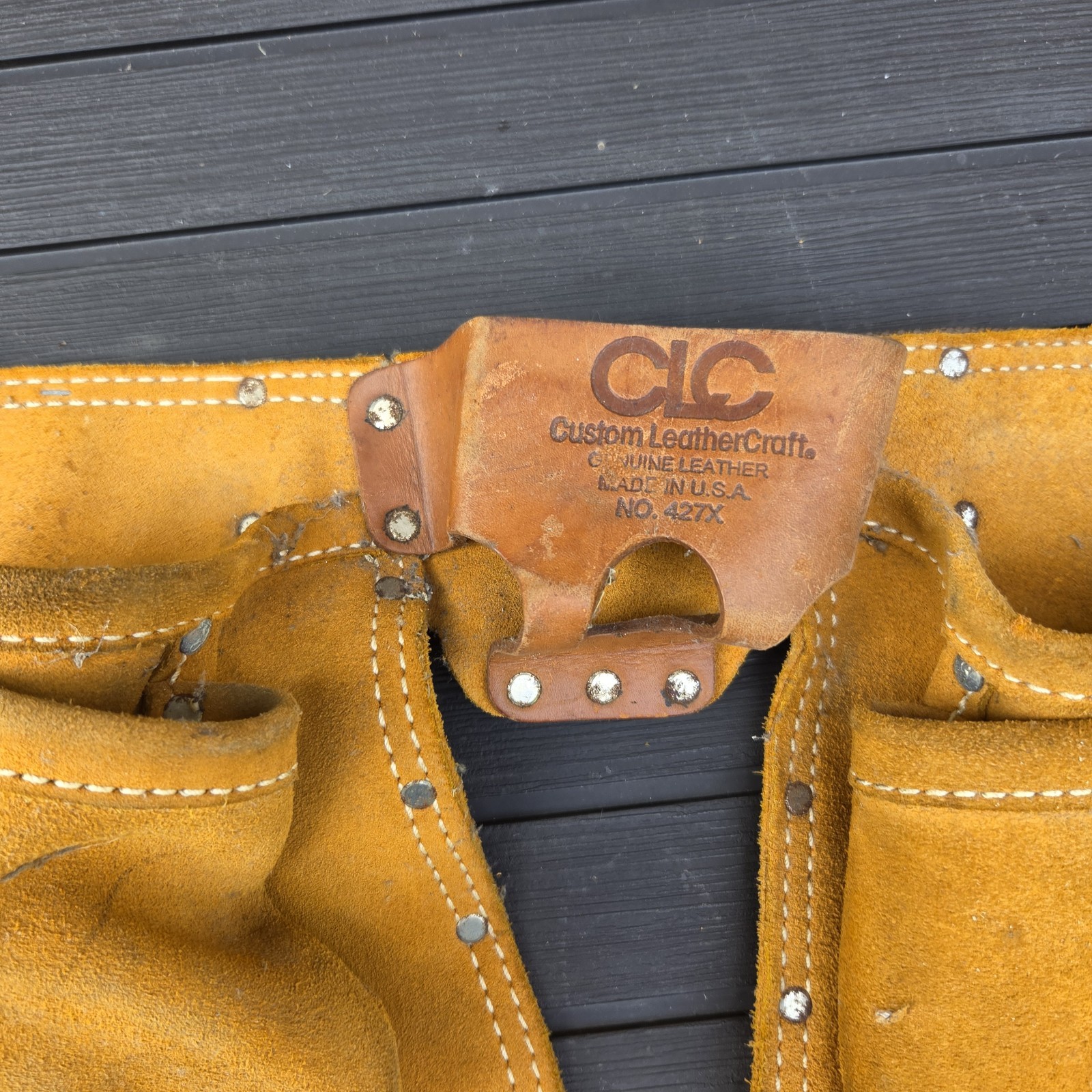 Carpenter LEATHER TOOL BELT/POUCH Custom Leathercraft CLC H427X