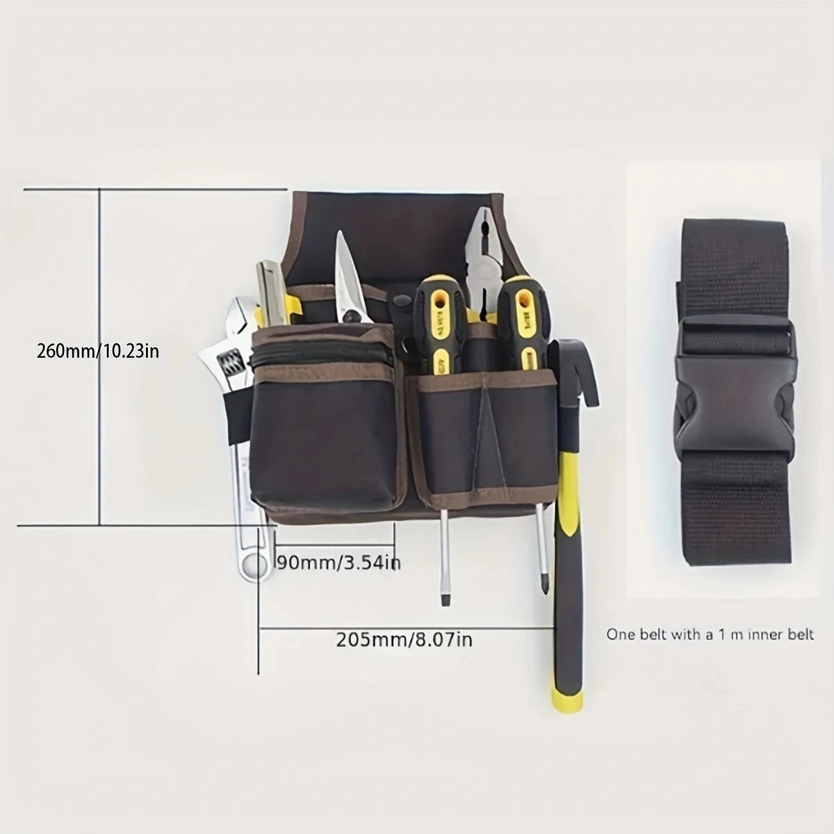 Multifunctional Electrician Tool Storage Waist Bag Wrench Drill Organizer Pouch