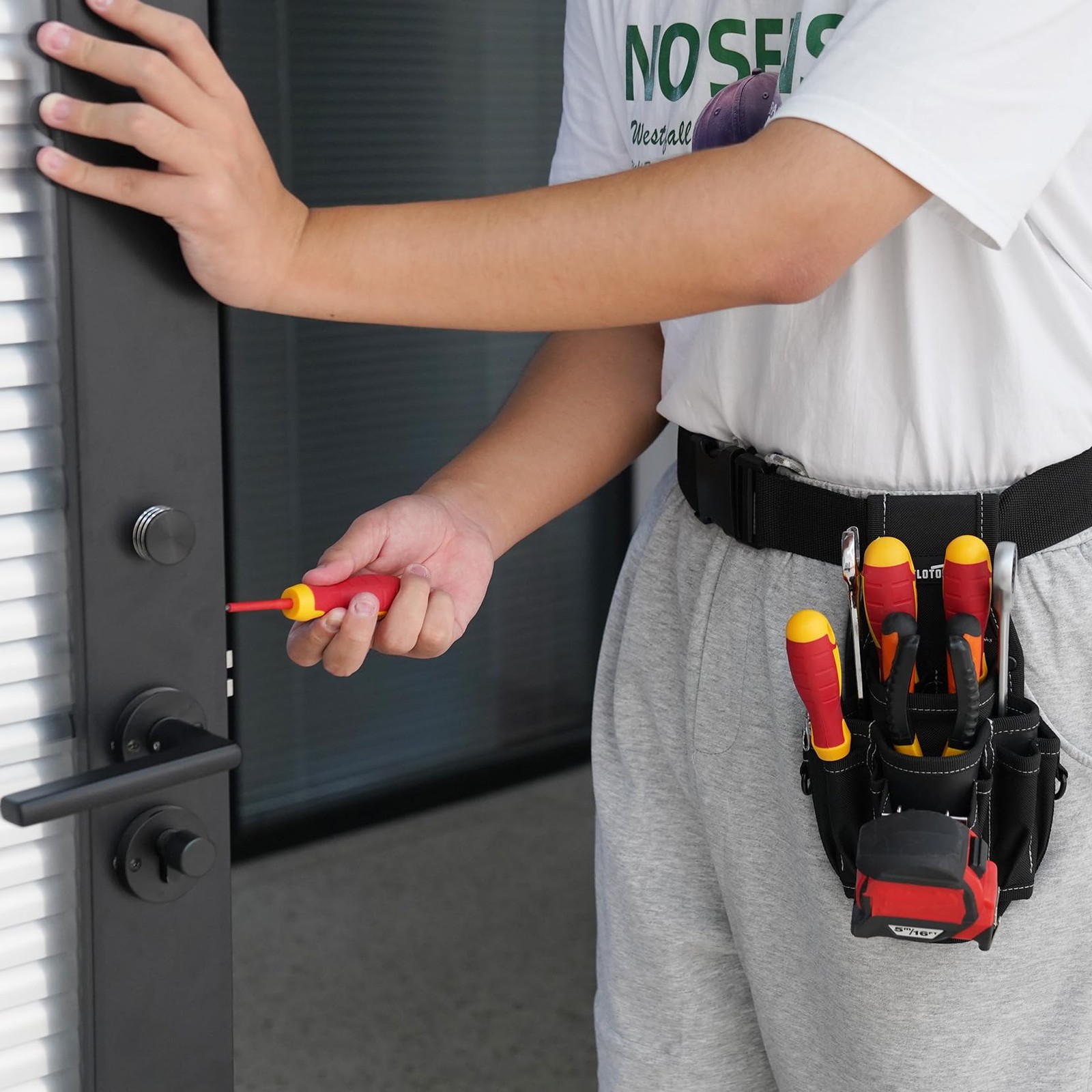 Pocket Tool Belt Pouch Small Quick Release Clip Larger Pockets Loop Carrier