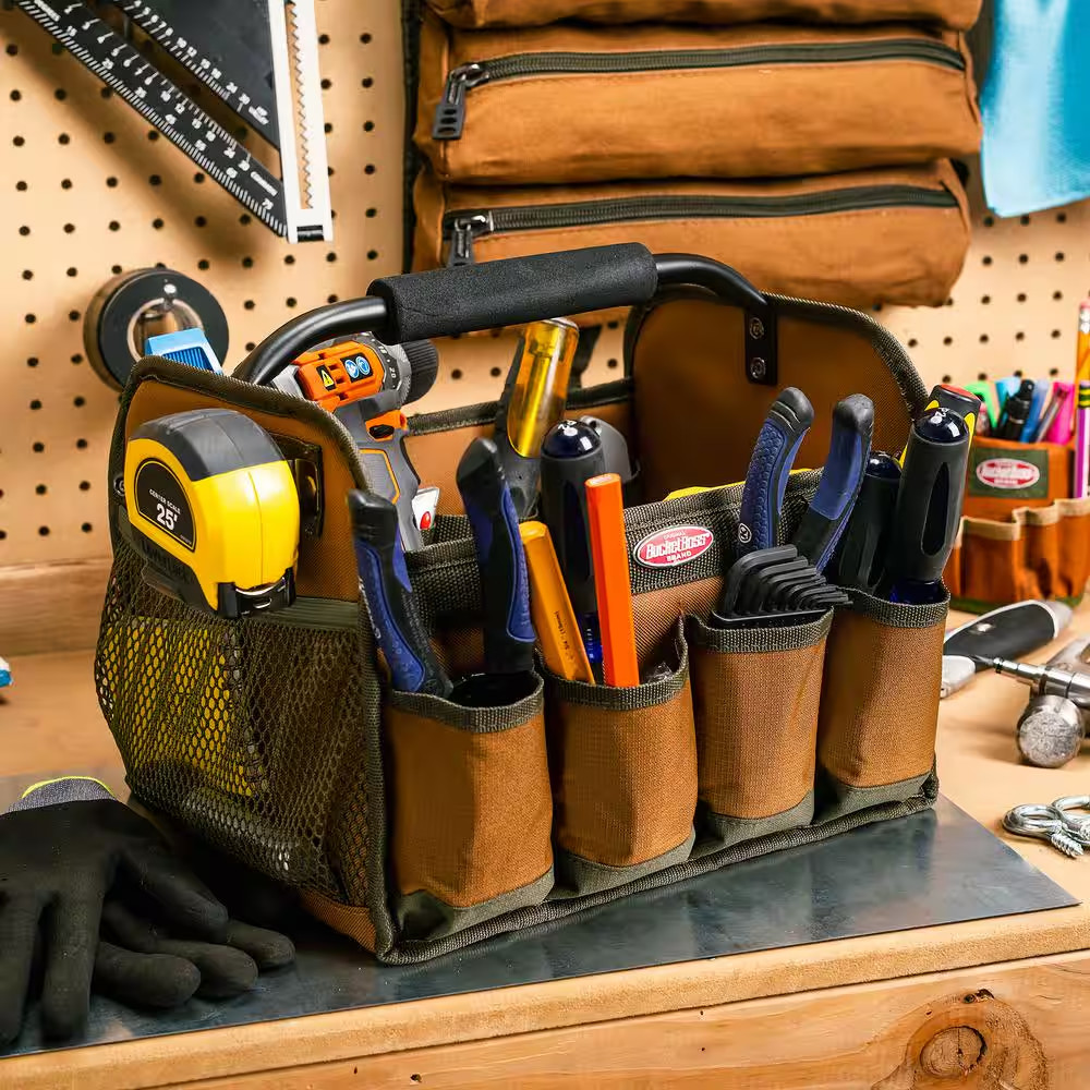 BUCKET BOSS 12 In. Open Top Tool Tote Bag