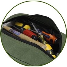 12 Inch Wide Mouth Tool Bag, Heavy Duty Canvas Tool Storage Bag for Men, Large