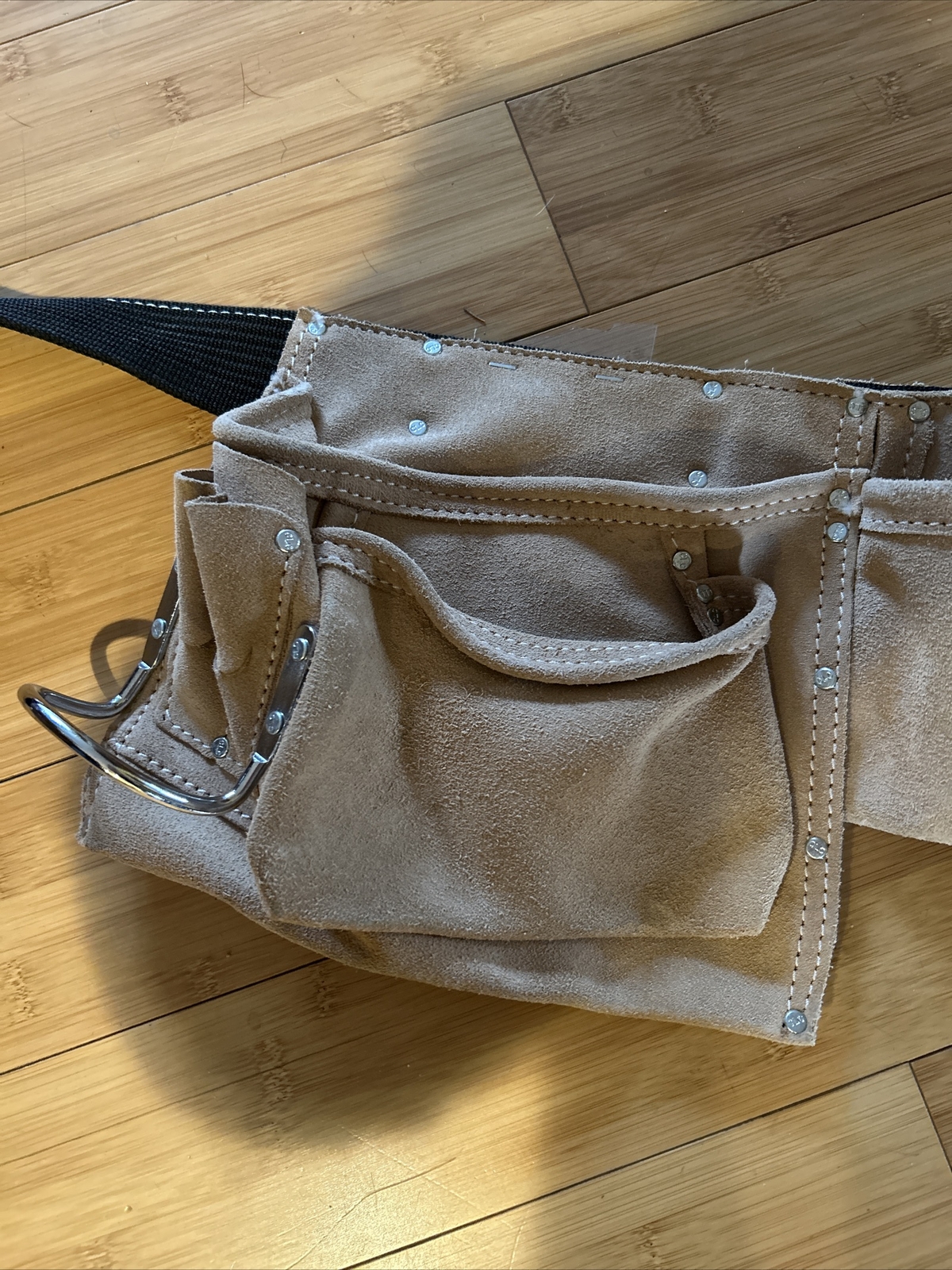 Clc Work Gear I427x Tan Leather Work Belt, 12 Pockets