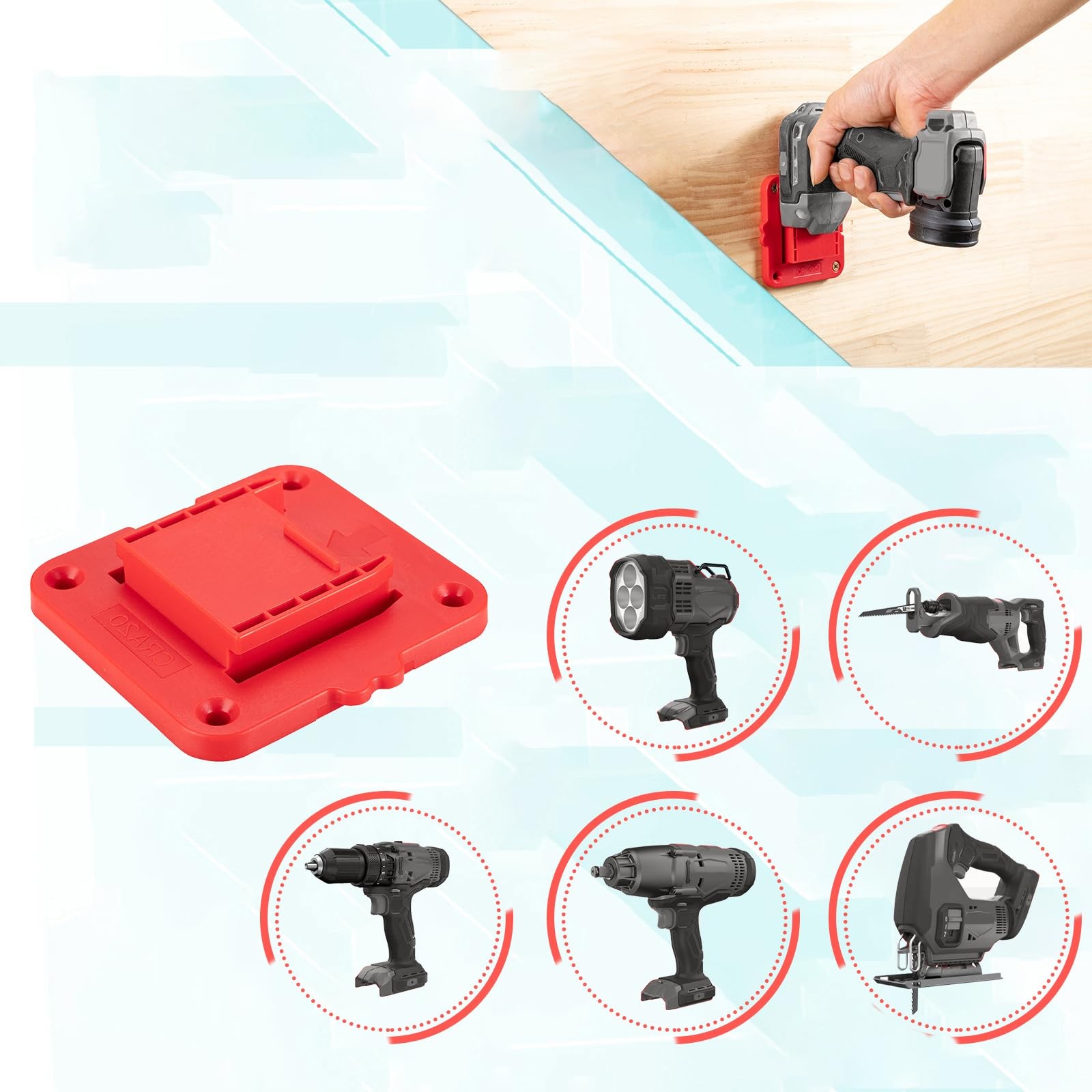 5 Packs Tools Drill Mount Holder Compatible For Craftsman V20 20v Liion Drill To